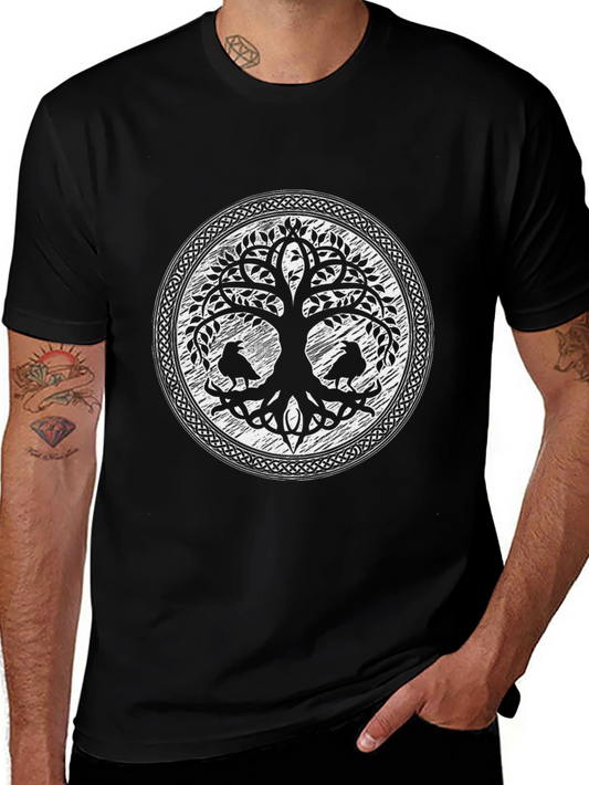 Yggdrasil Tree of Life Raven Graphic T-Shirt