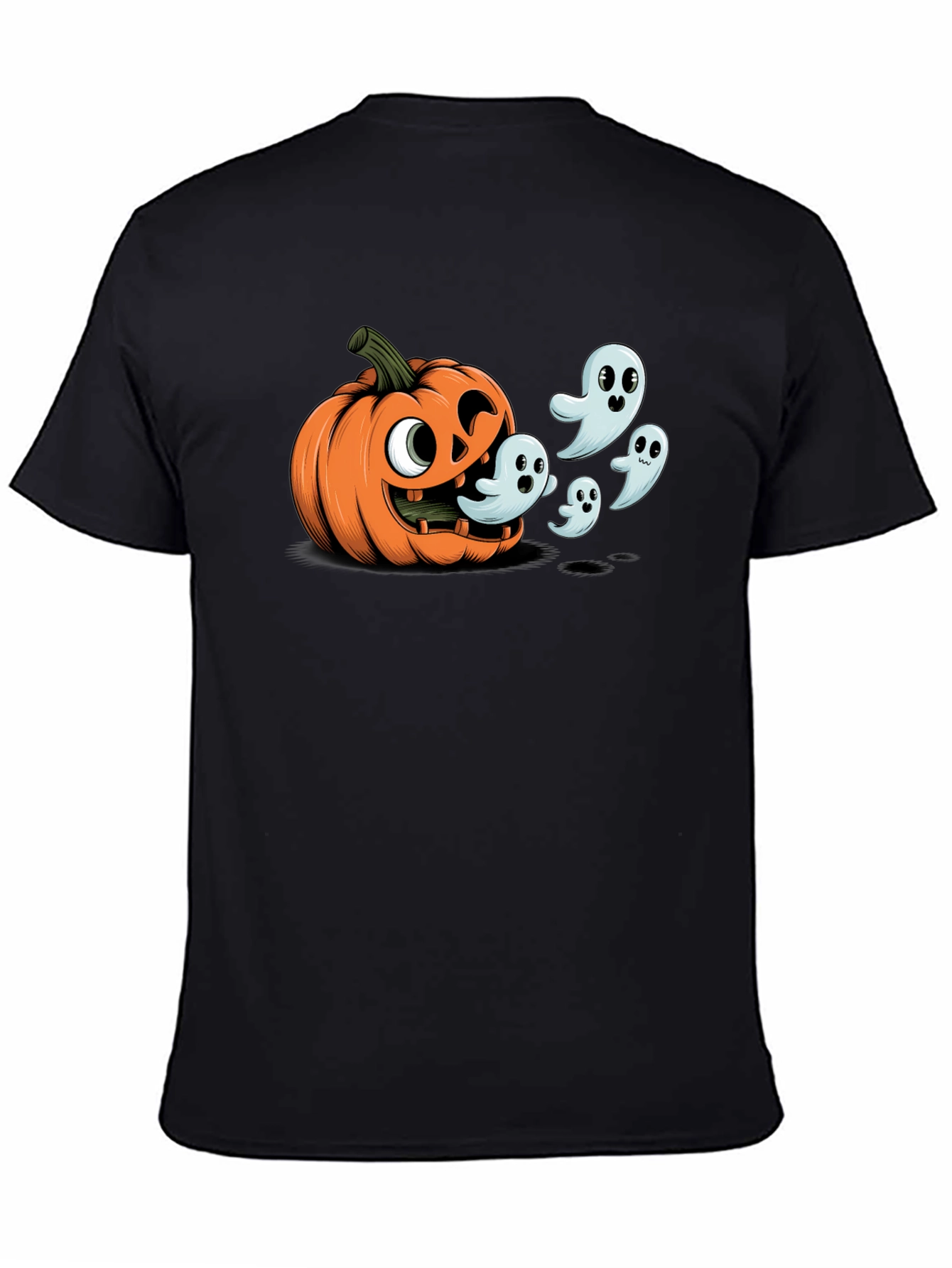 Halloween Pumpkin Ghosts Graphic T-Shirt