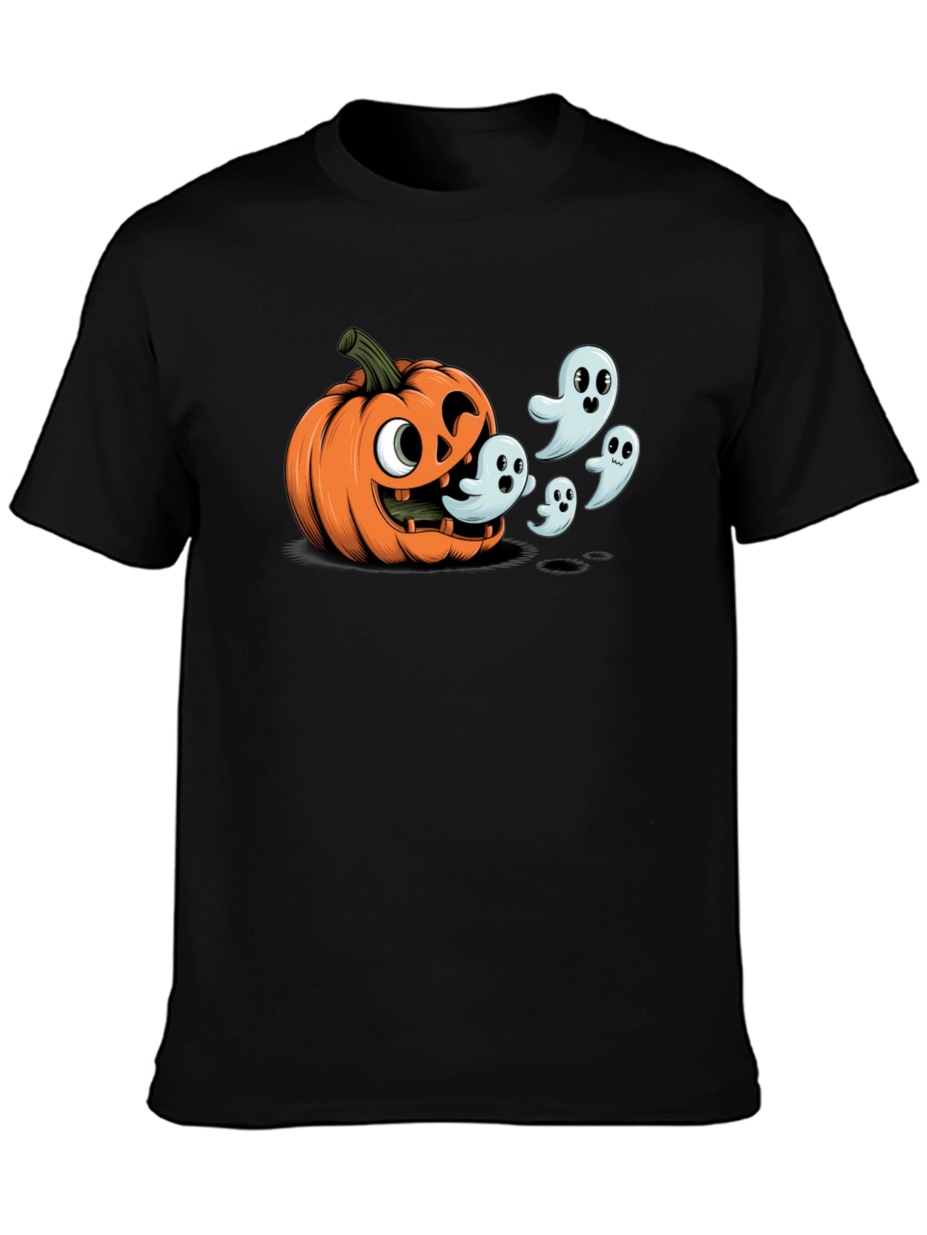 Halloween Pumpkin Ghosts Graphic T-Shirt