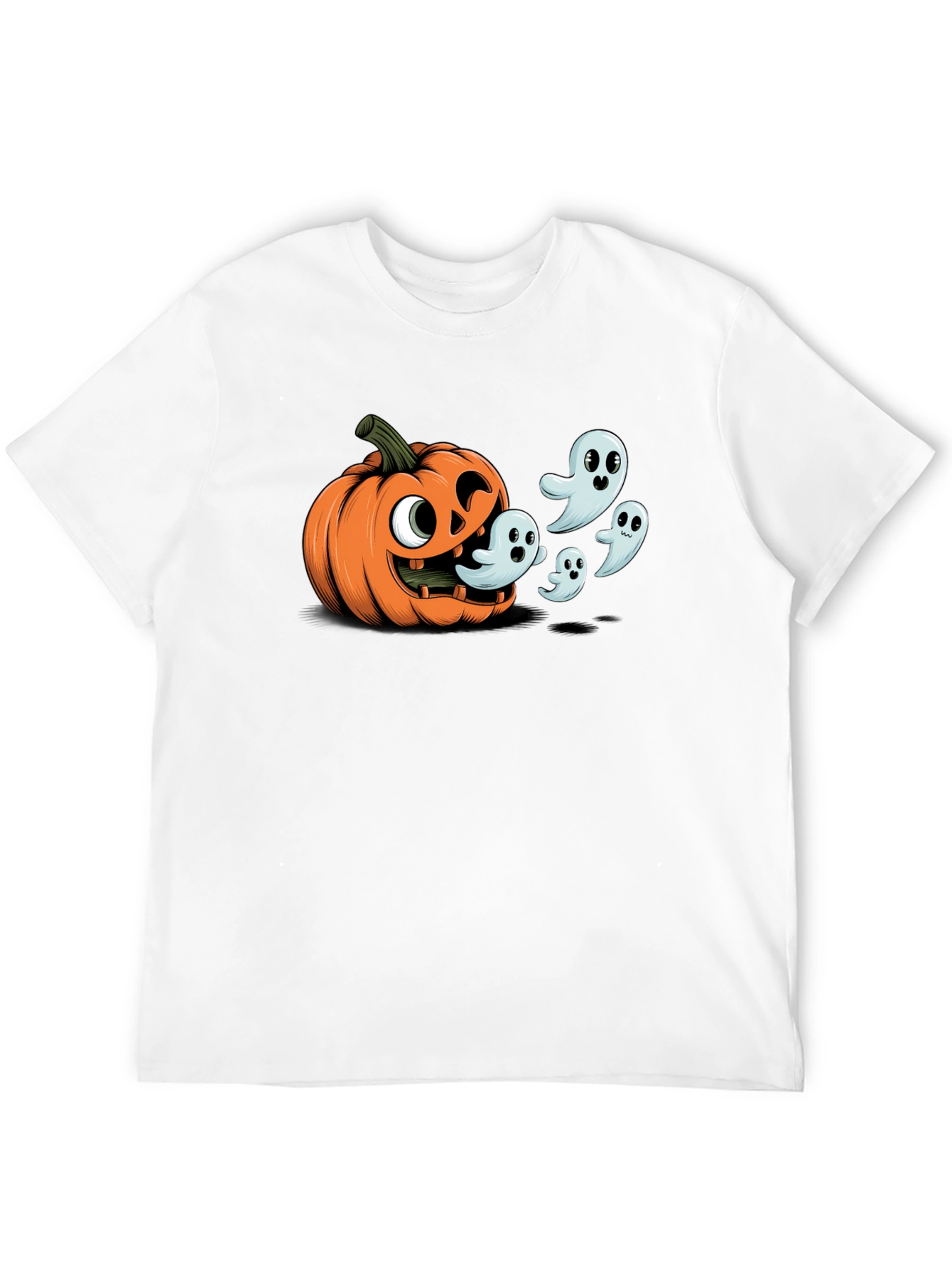 Halloween Pumpkin Ghosts Graphic T-Shirt