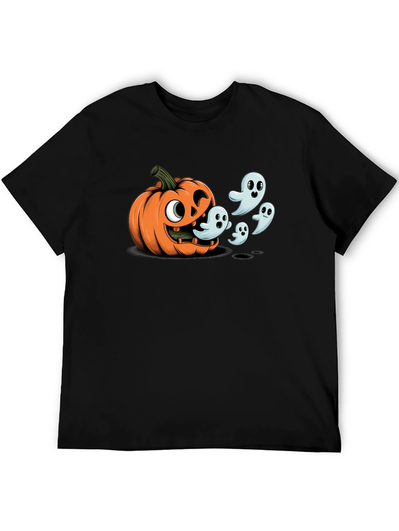 Halloween Pumpkin Ghosts Graphic T-Shirt