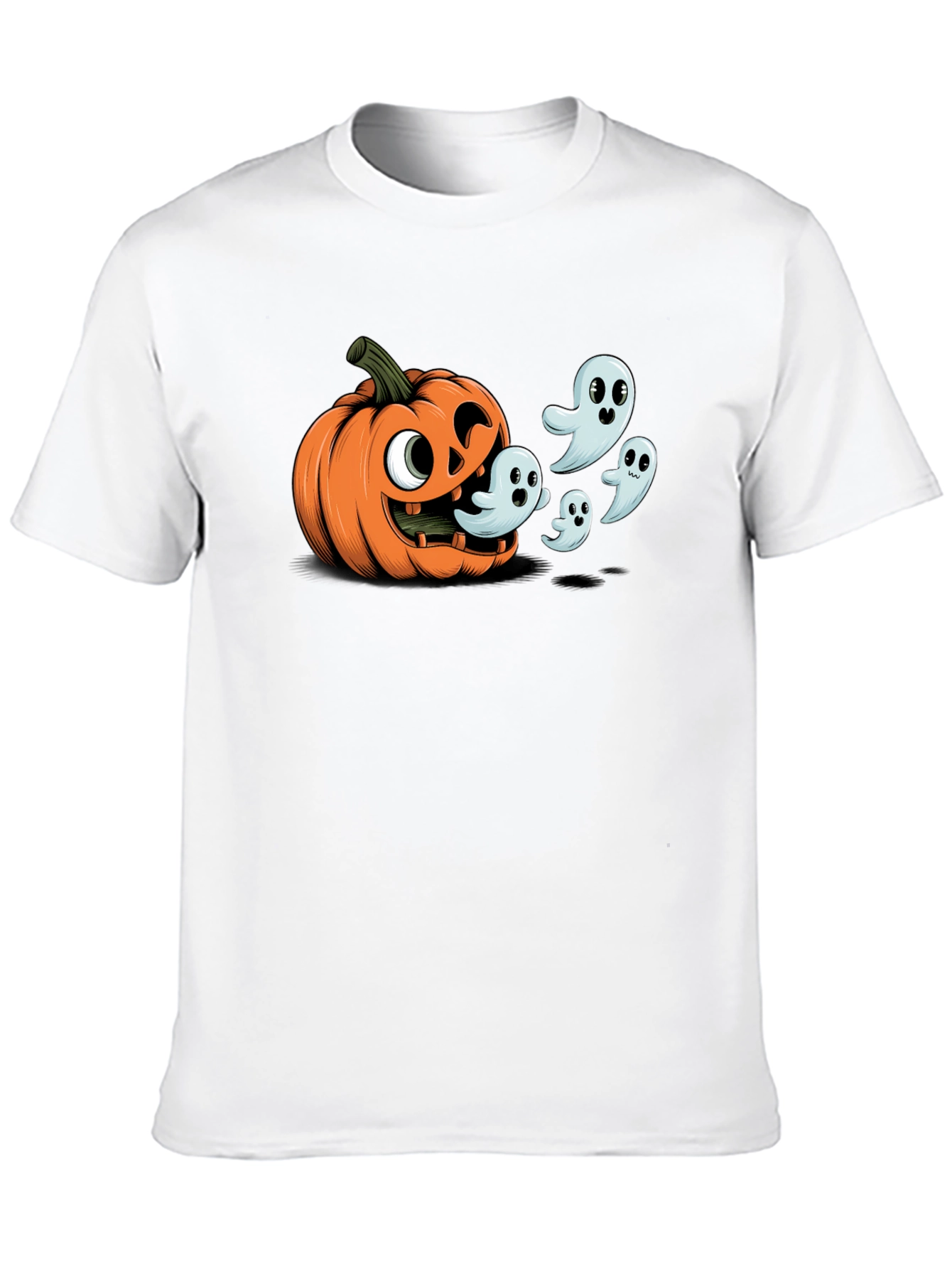 Halloween Pumpkin Ghosts Graphic T-Shirt
