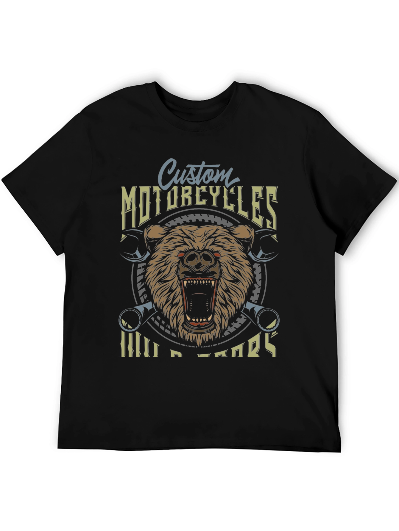 Custom Motorcycles Wild Bears Graphic T-Shirt