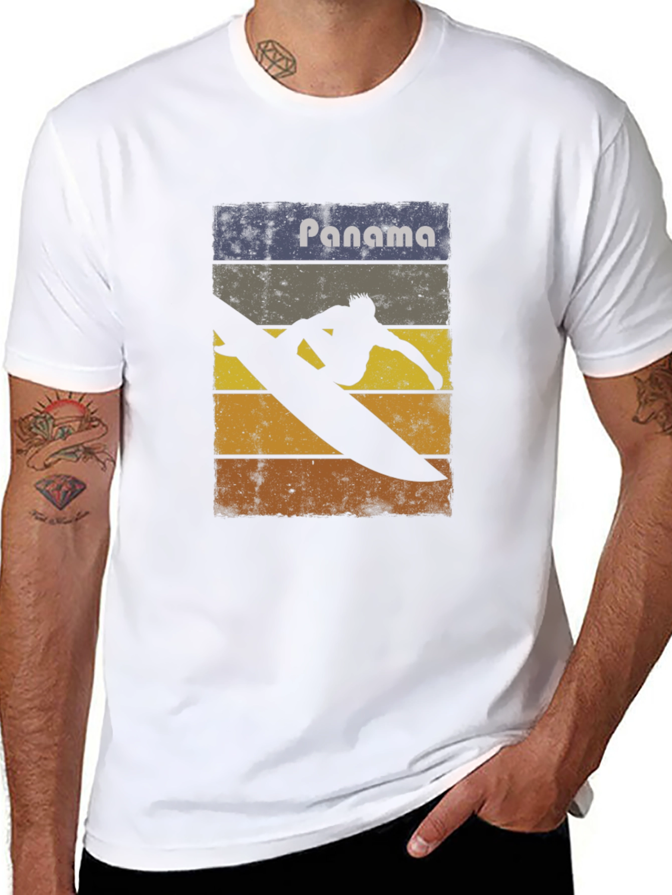 Panama Surfing Retro T-Shirt