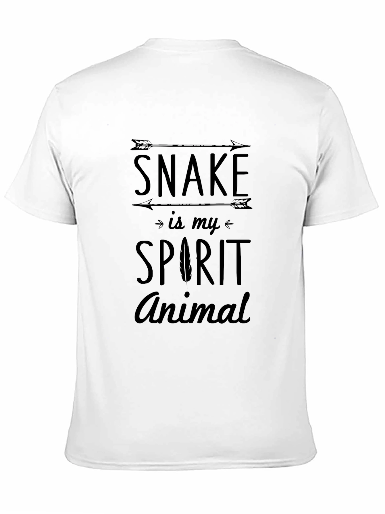 Snake Spirit Animal Black T-Shirt