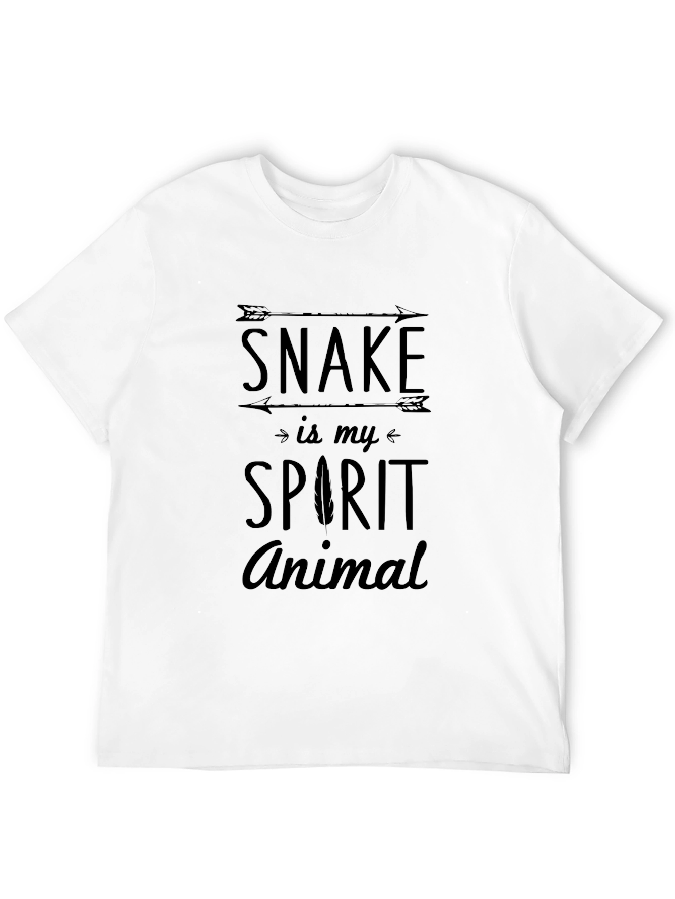 Snake Spirit Animal Black T-Shirt