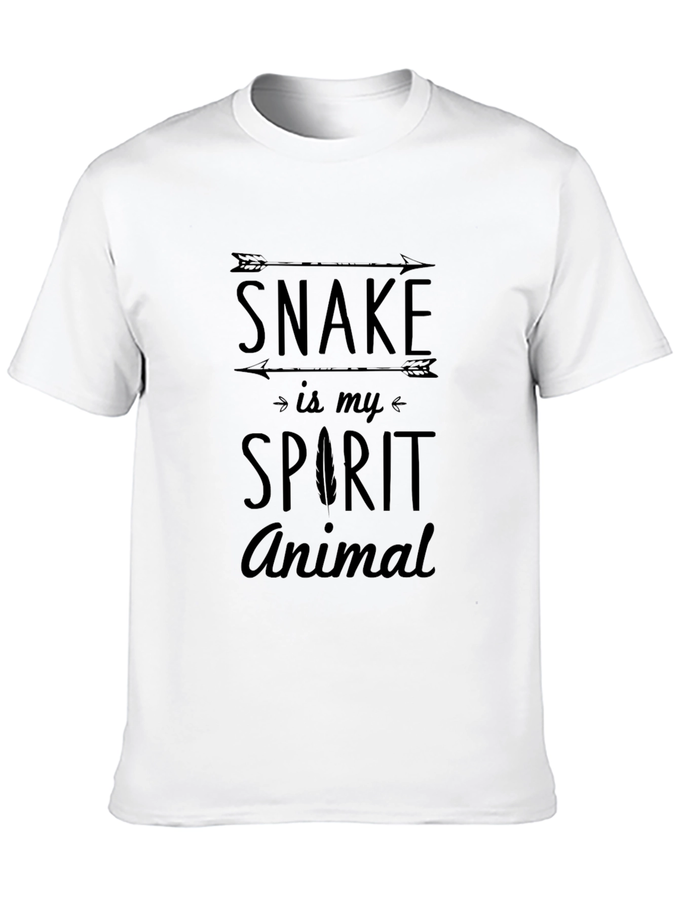 Snake Spirit Animal Black T-Shirt