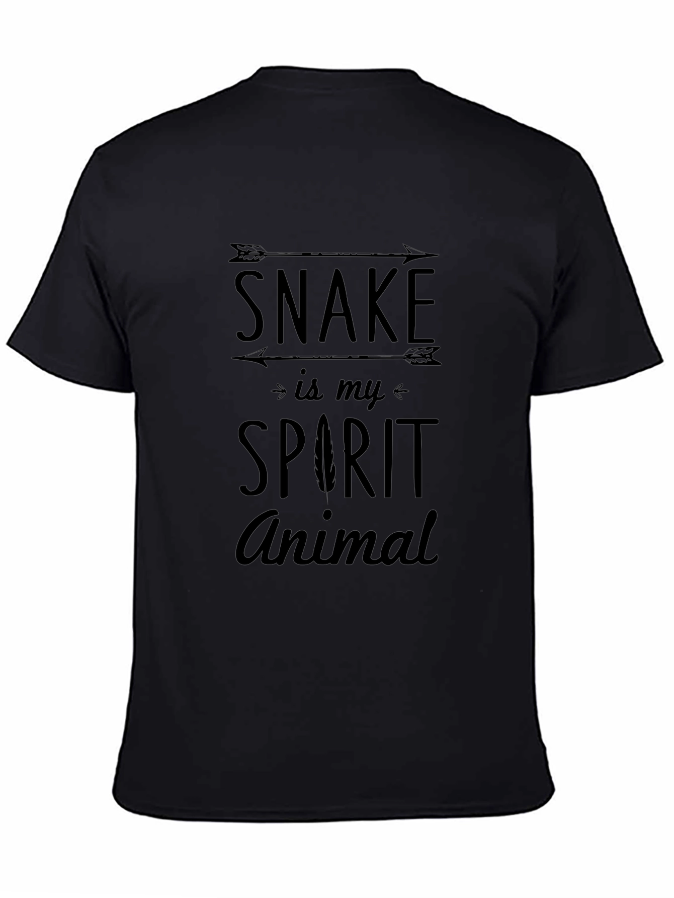 Snake Spirit Animal Black T-Shirt