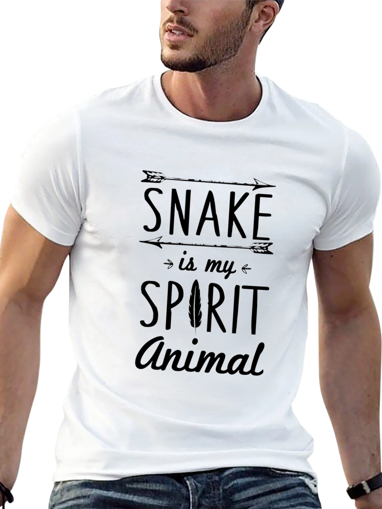 Snake Spirit Animal Black T-Shirt
