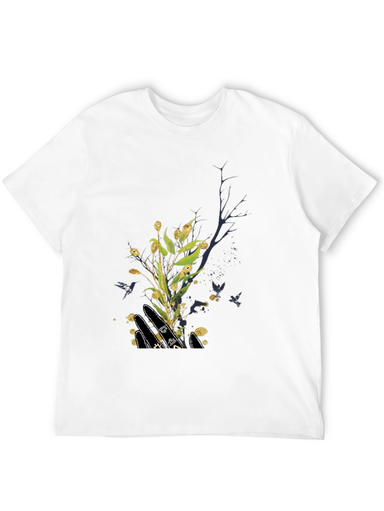 Natures Touch Black Graphic Tee