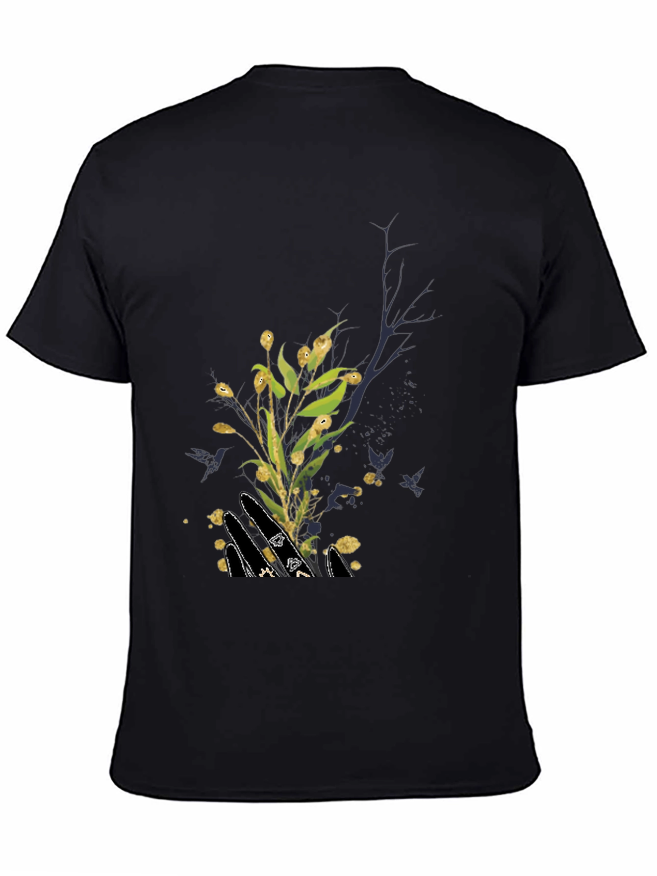 Natures Touch Black Graphic Tee