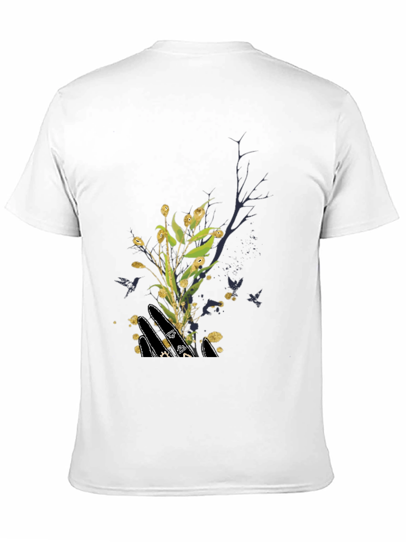 Natures Touch Black Graphic Tee