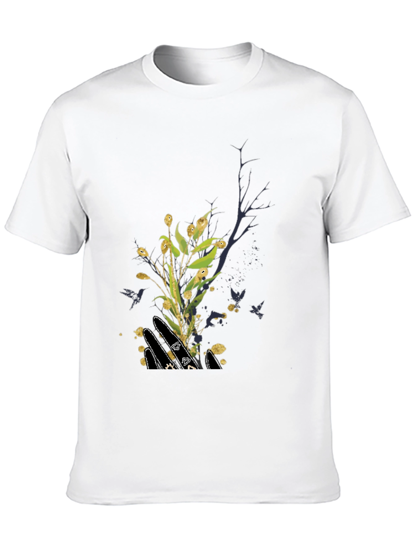 Natures Touch Black Graphic Tee