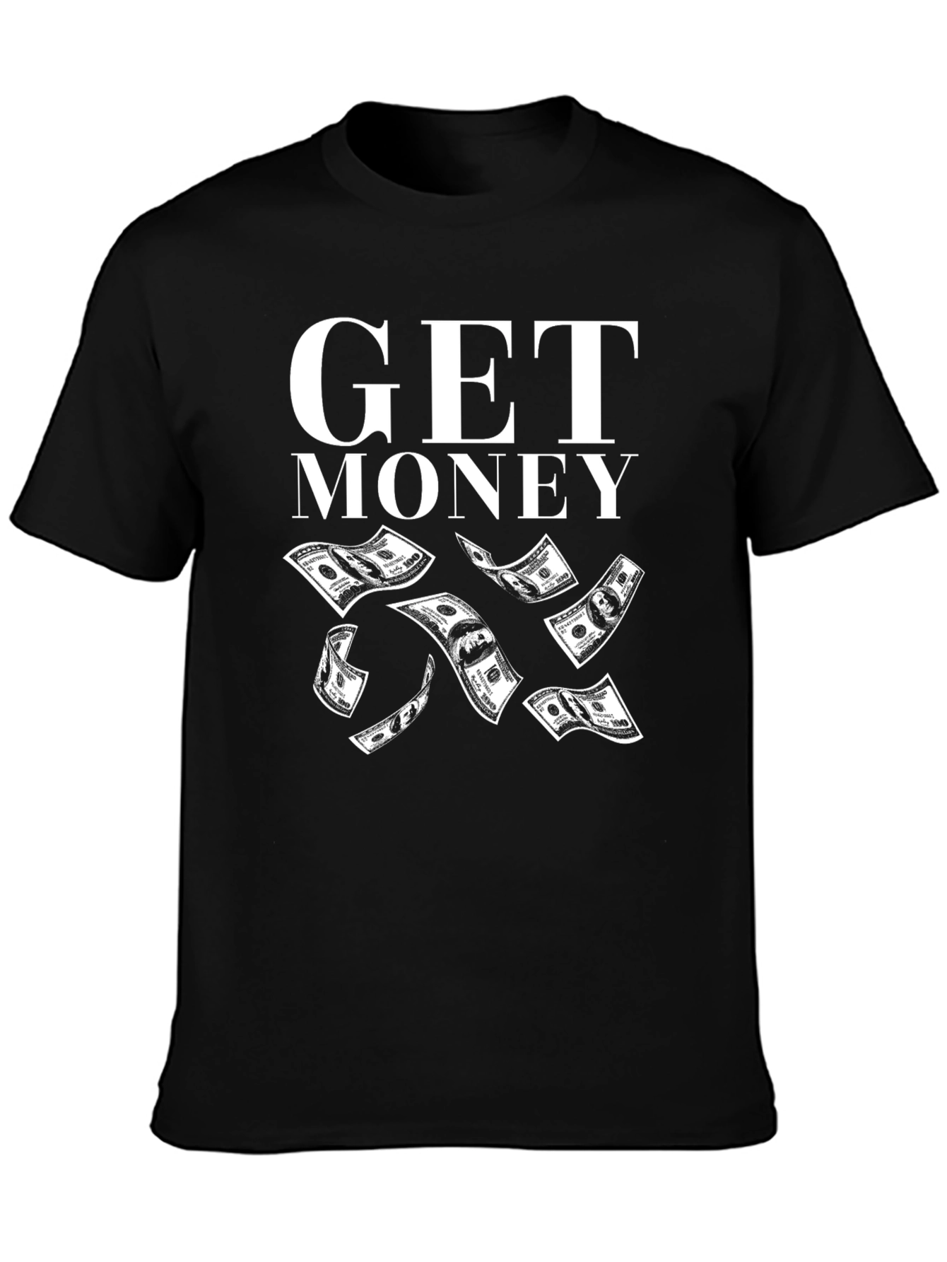 Get Money Black T-Shirt Graphic Print