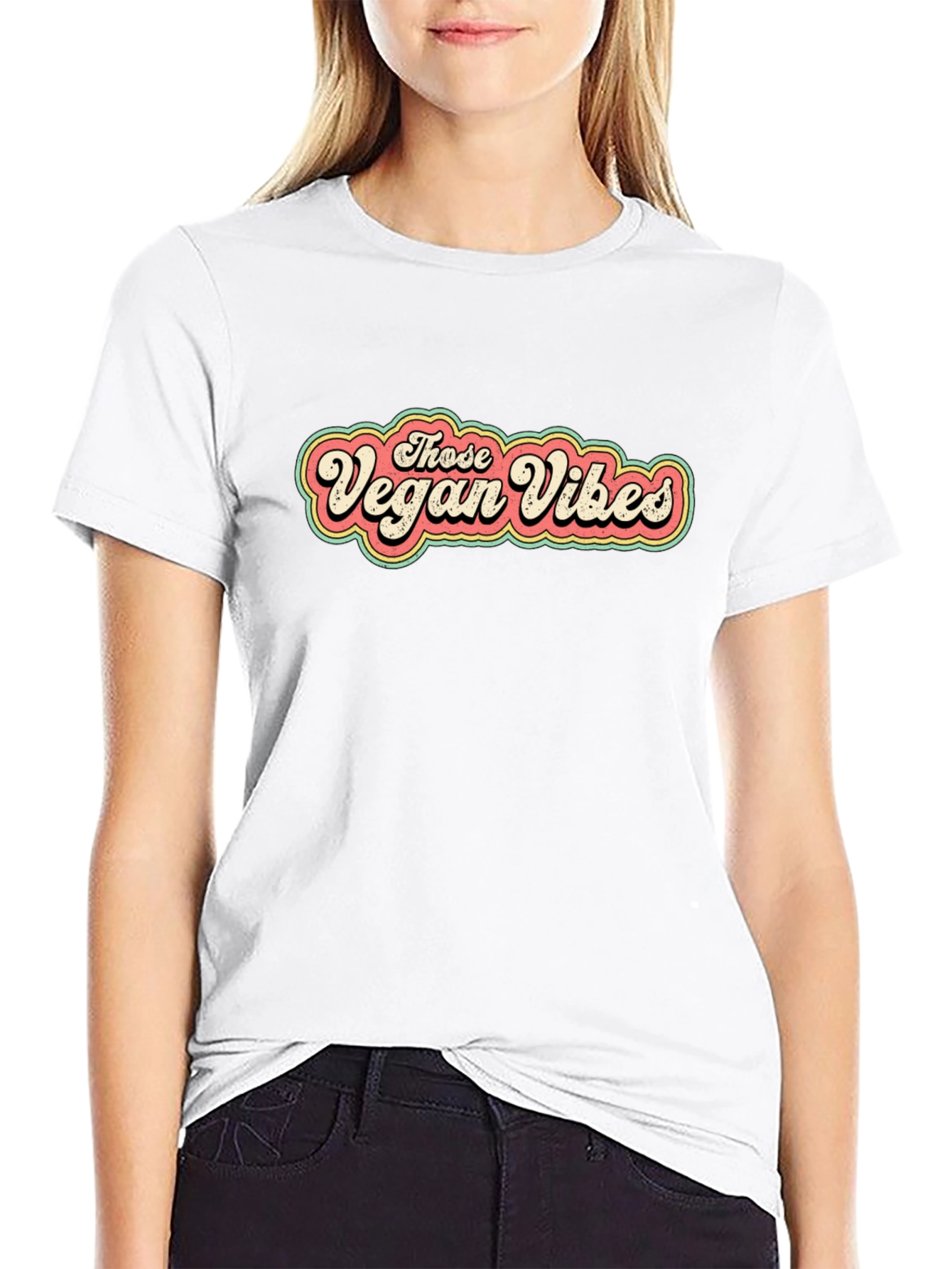 Vegan Vibes T-Shirt - Retro Graphic Tee