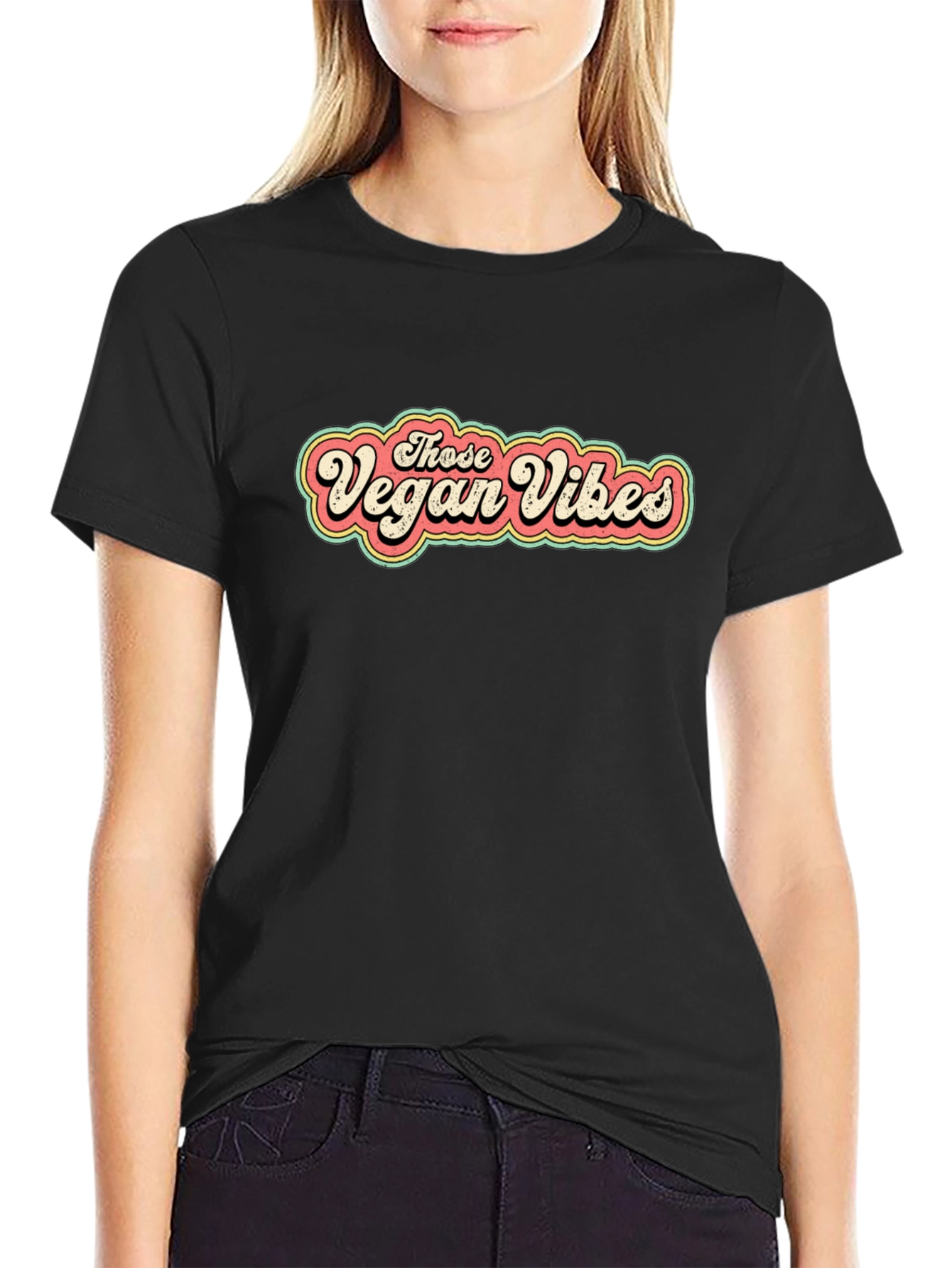 Vegan Vibes T-Shirt - Retro Graphic Tee