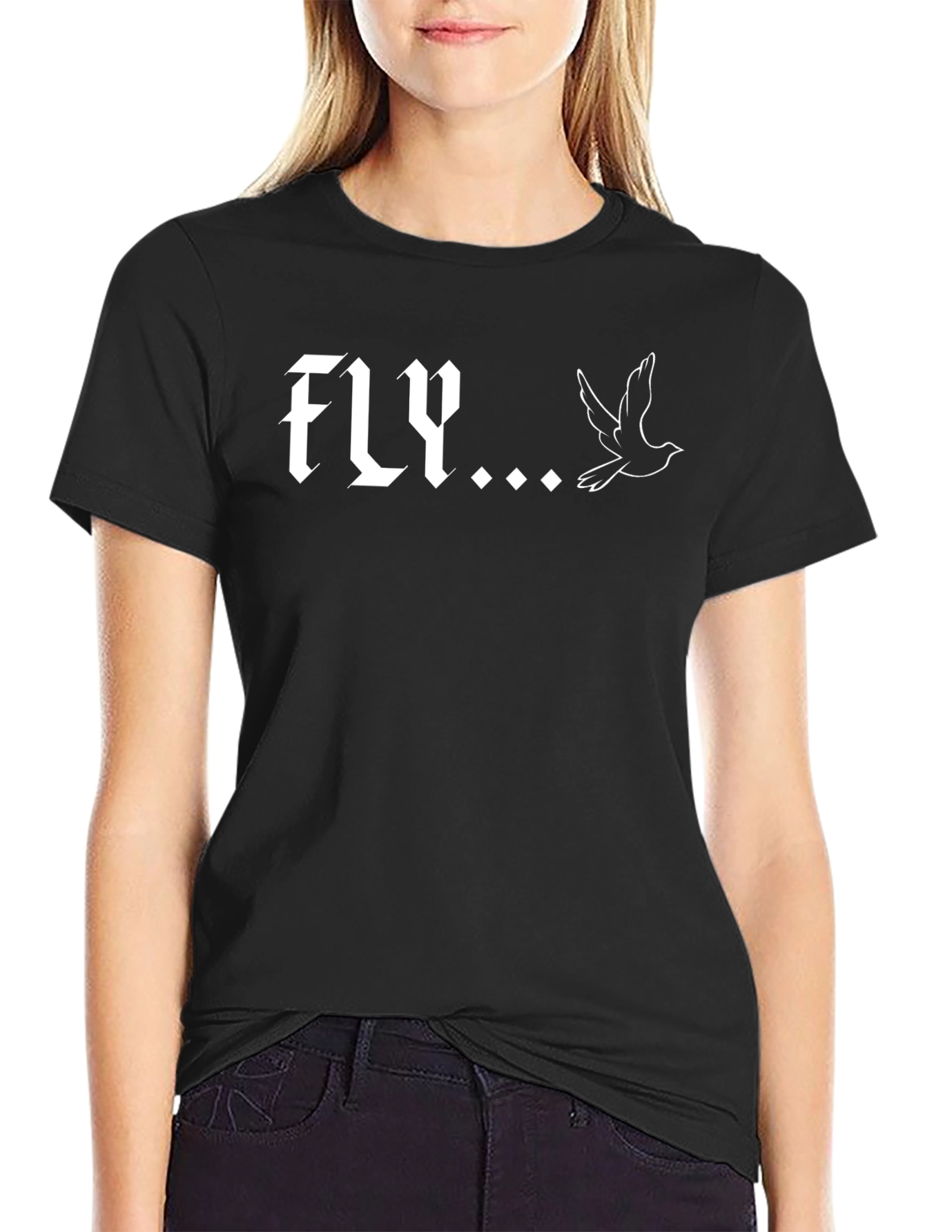 Fly Bird Graphic Tee - Mens Black T-Shirt