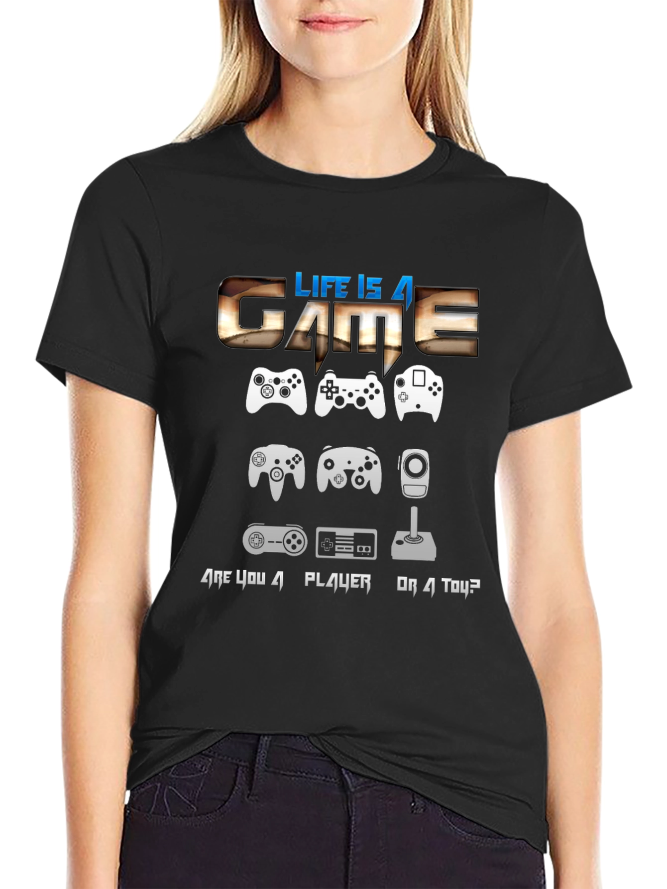 Life is a Game T-Shirt Gamer Controller Graphic Tee