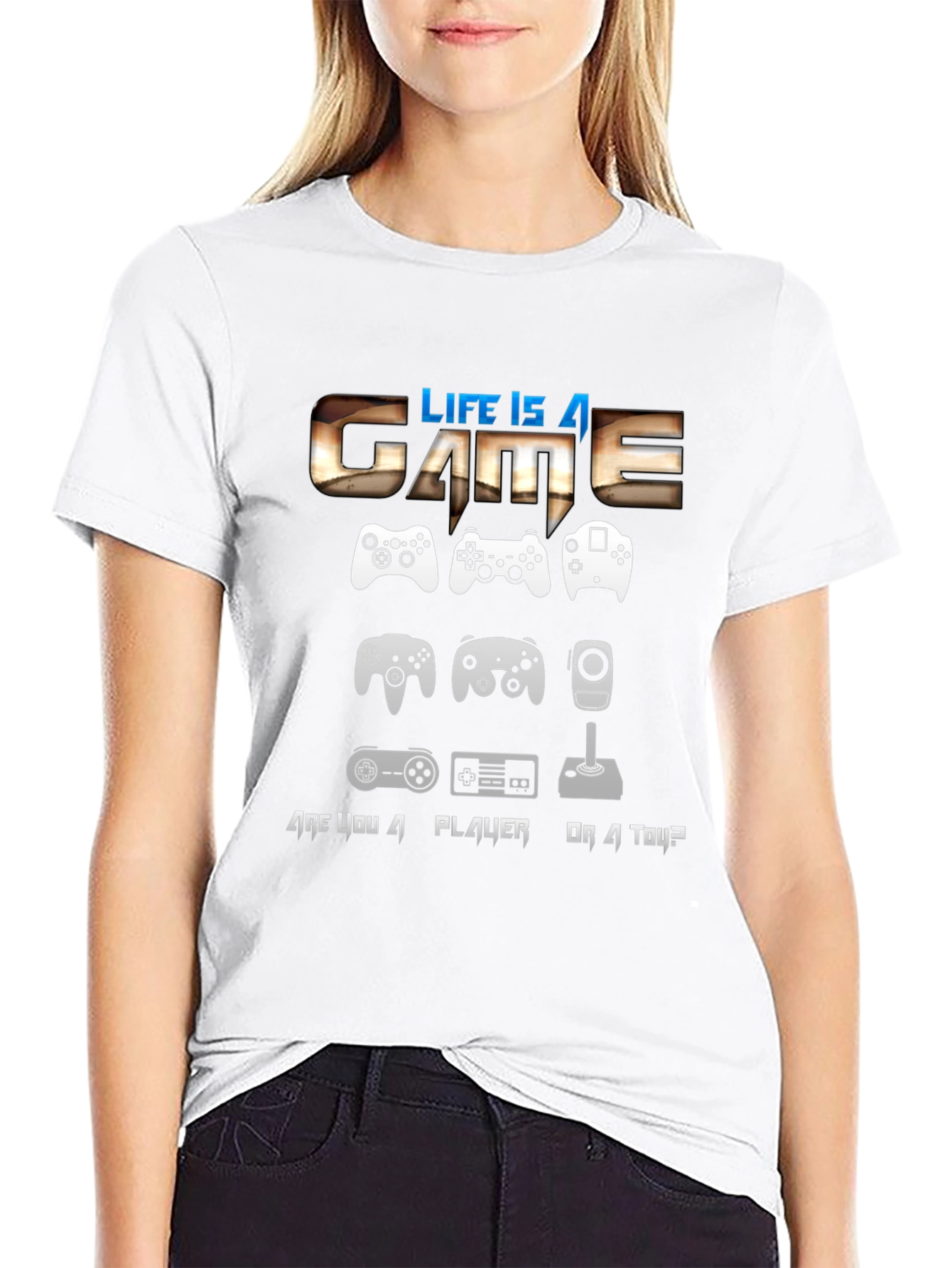 Life is a Game T-Shirt Gamer Controller Graphic Tee