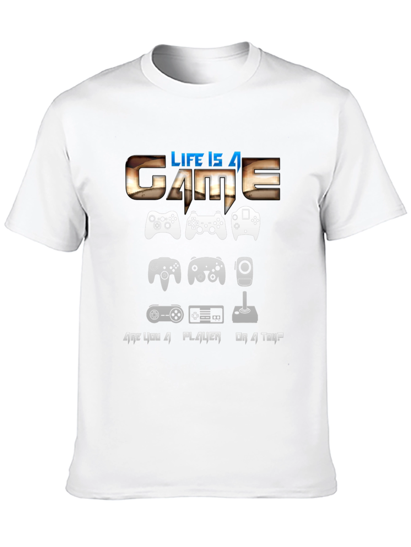 Life is a Game T-Shirt Gamer Controller Graphic Tee