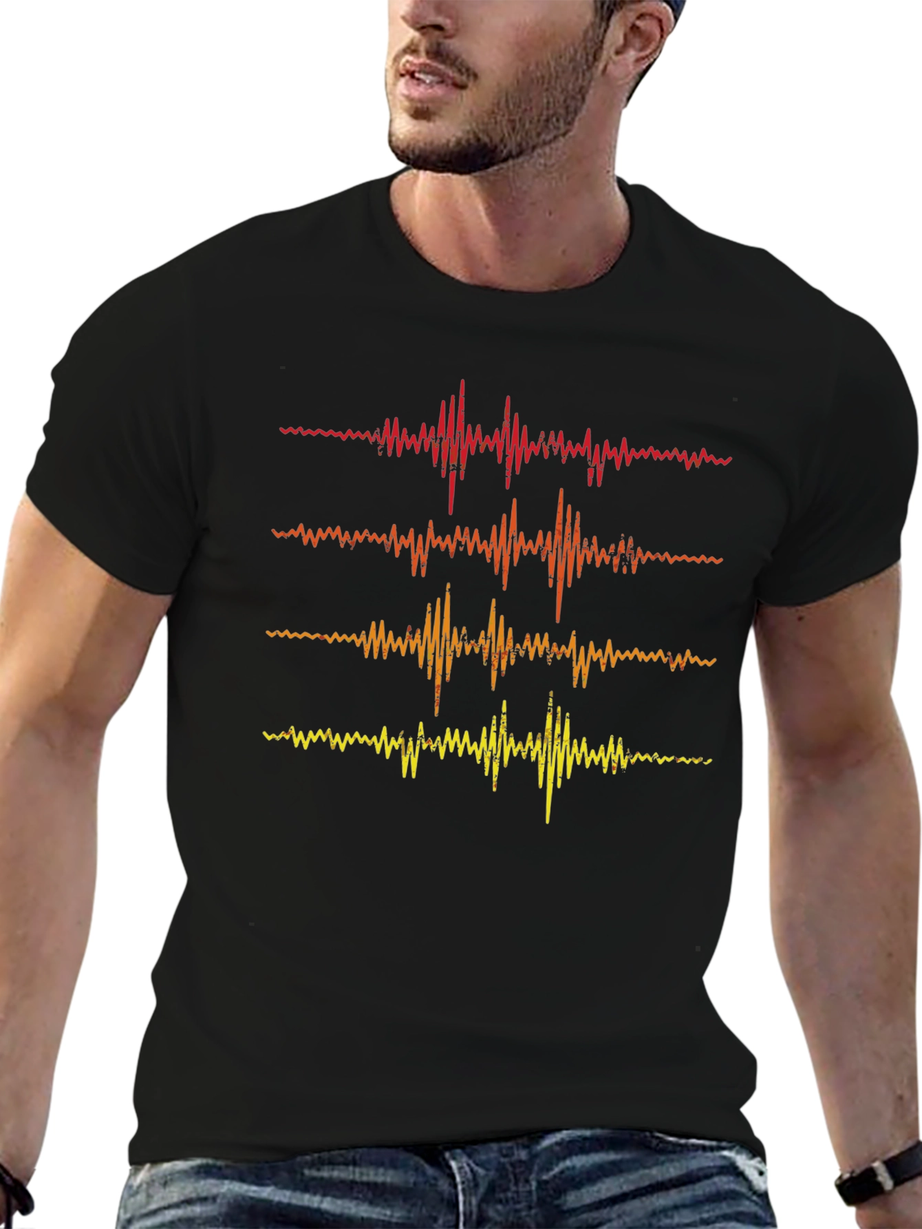 Retro Sound Wave Graphic Tee