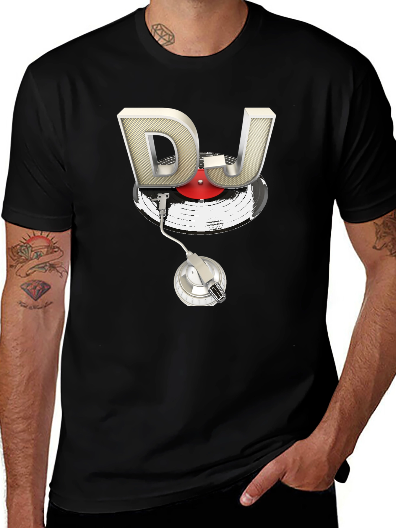 DJ Turntable Graphic T-Shirt - Music Lover Tee