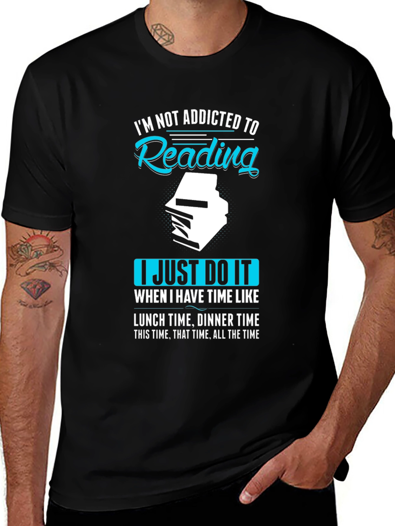 Reading Addict Black T-Shirt