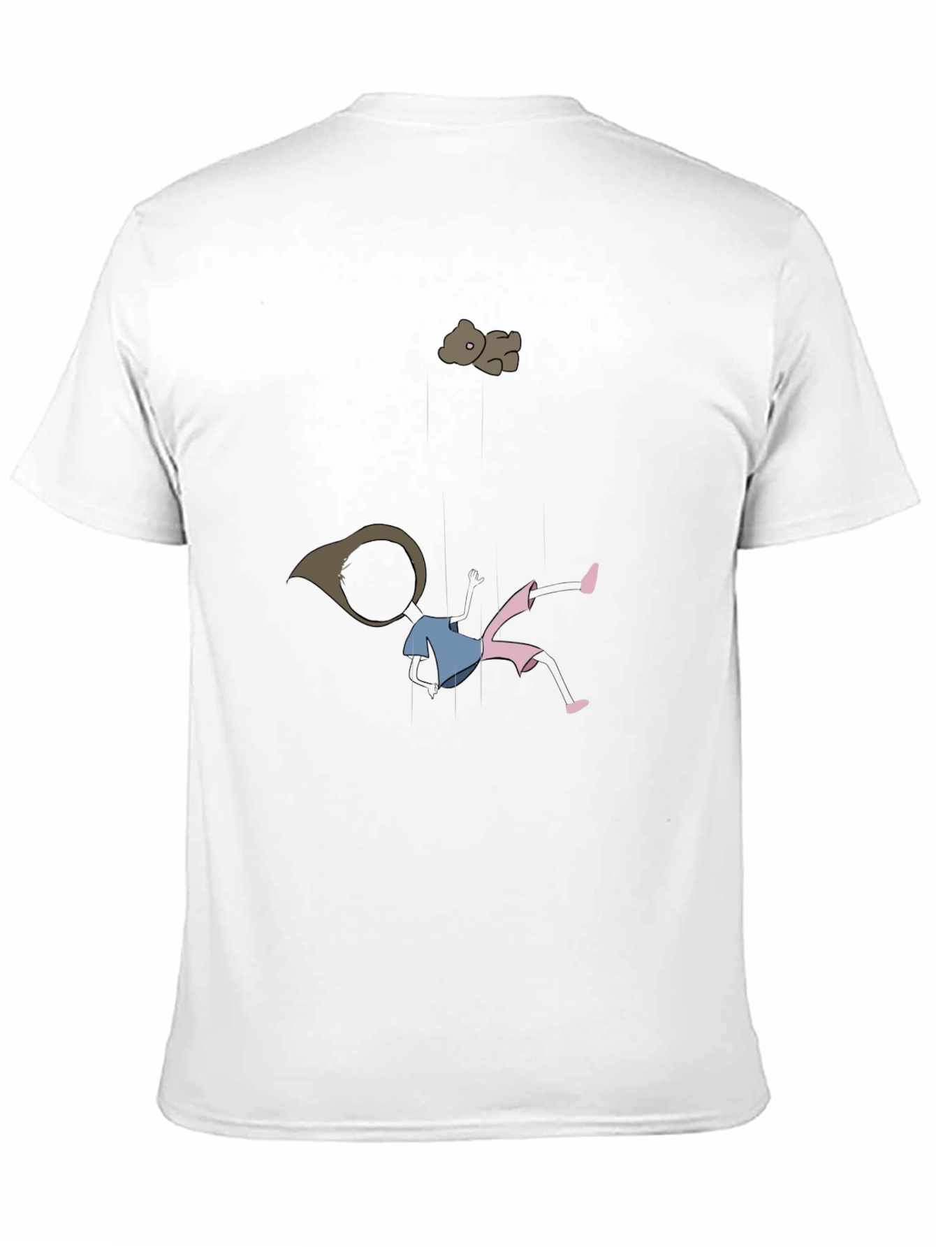 Cartoon Girl and Teddy Bear T-Shirt