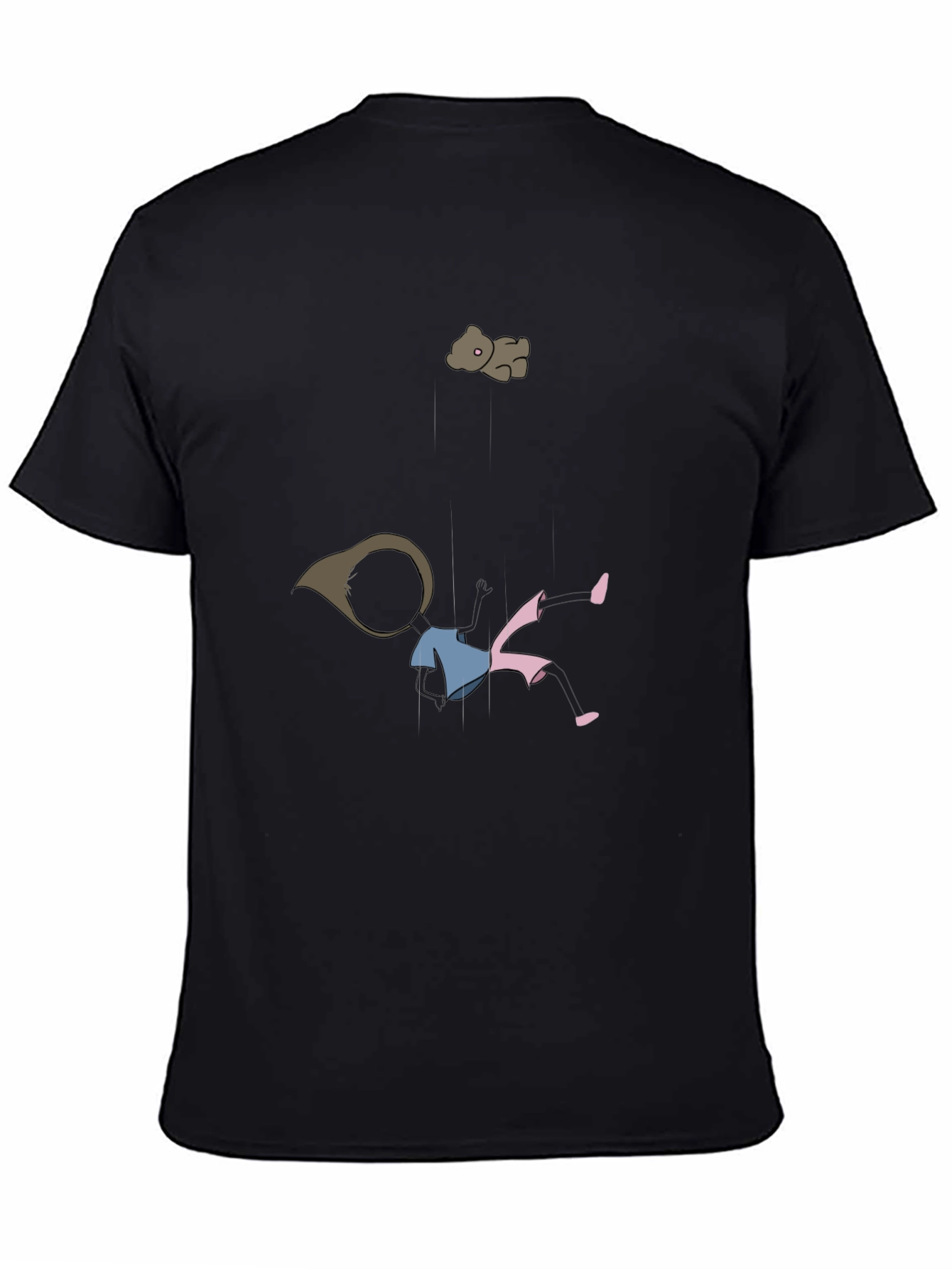 Cartoon Girl and Teddy Bear T-Shirt
