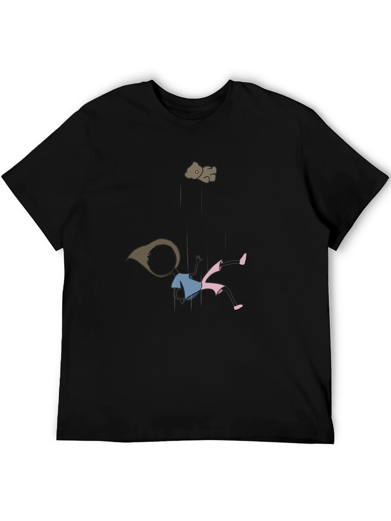 Cartoon Girl and Teddy Bear T-Shirt