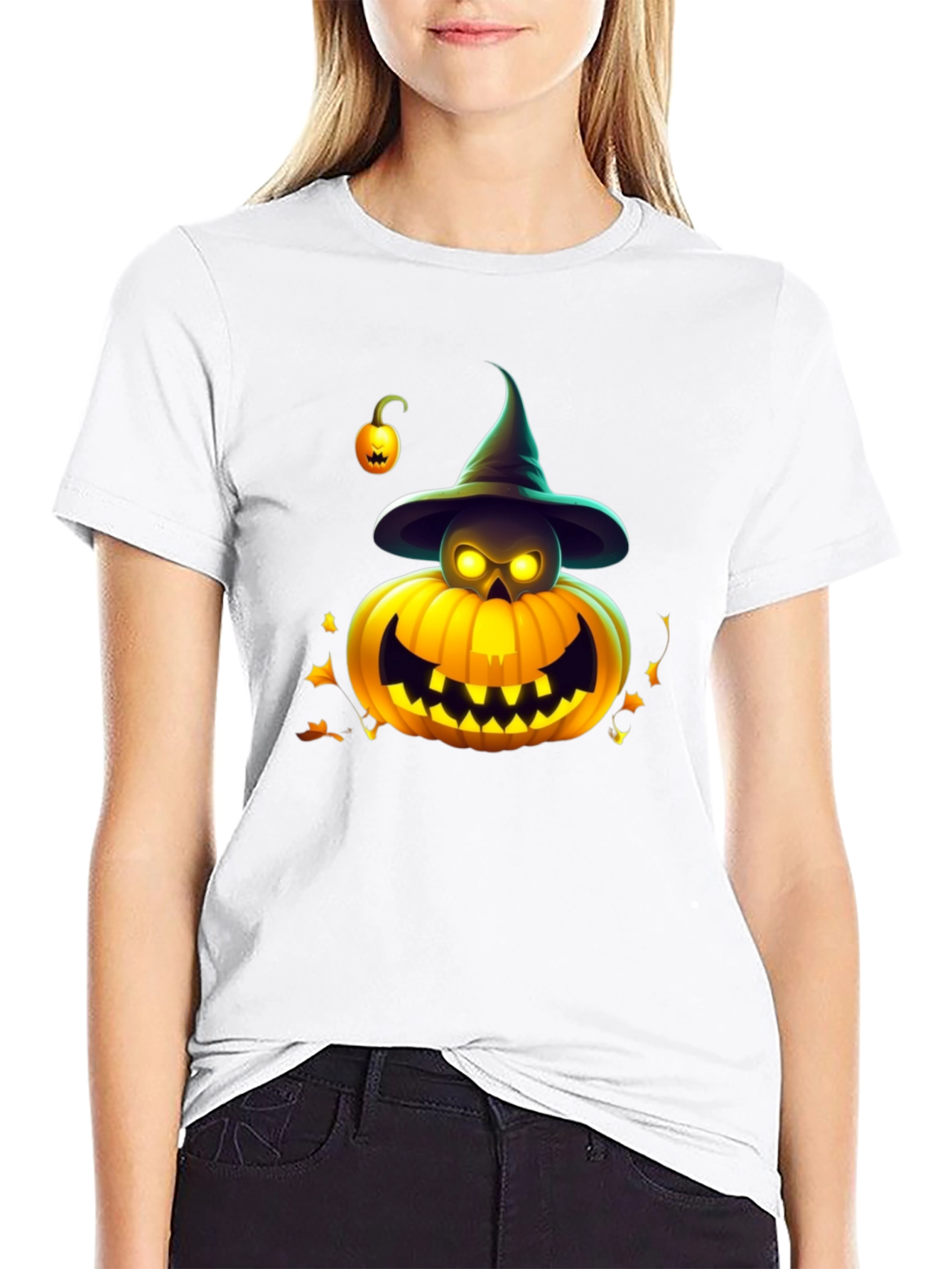 Halloween Pumpkin Witch T-Shirt