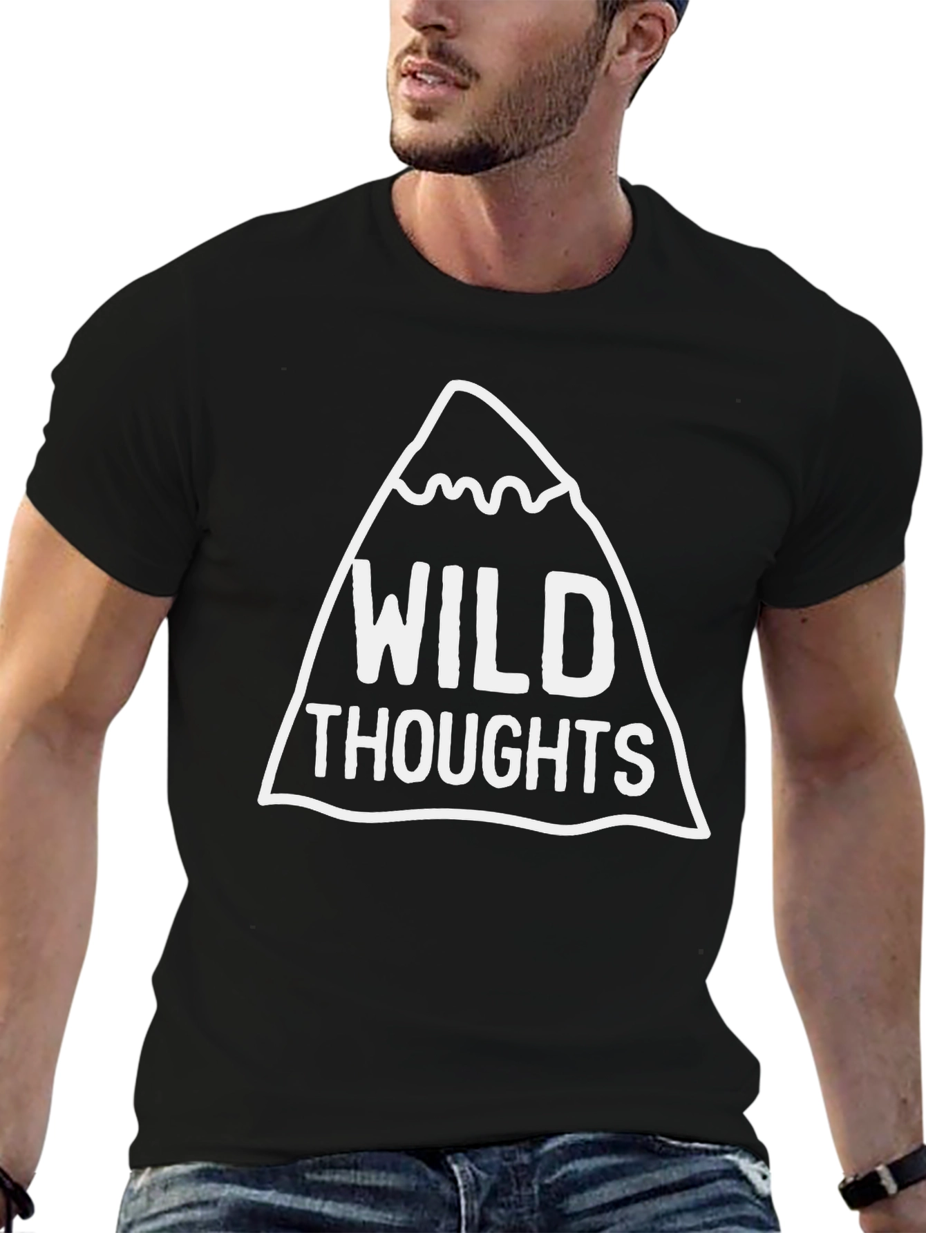 Wild Thoughts Mountain Graphic Tee - Casual Comfort