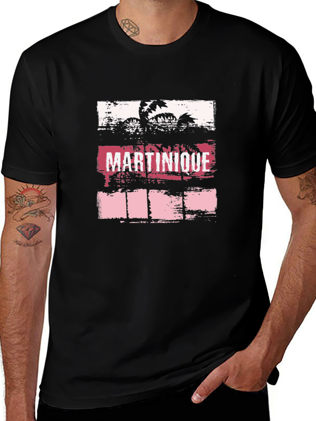 Martinique Palm Tree Graphic T-Shirt
