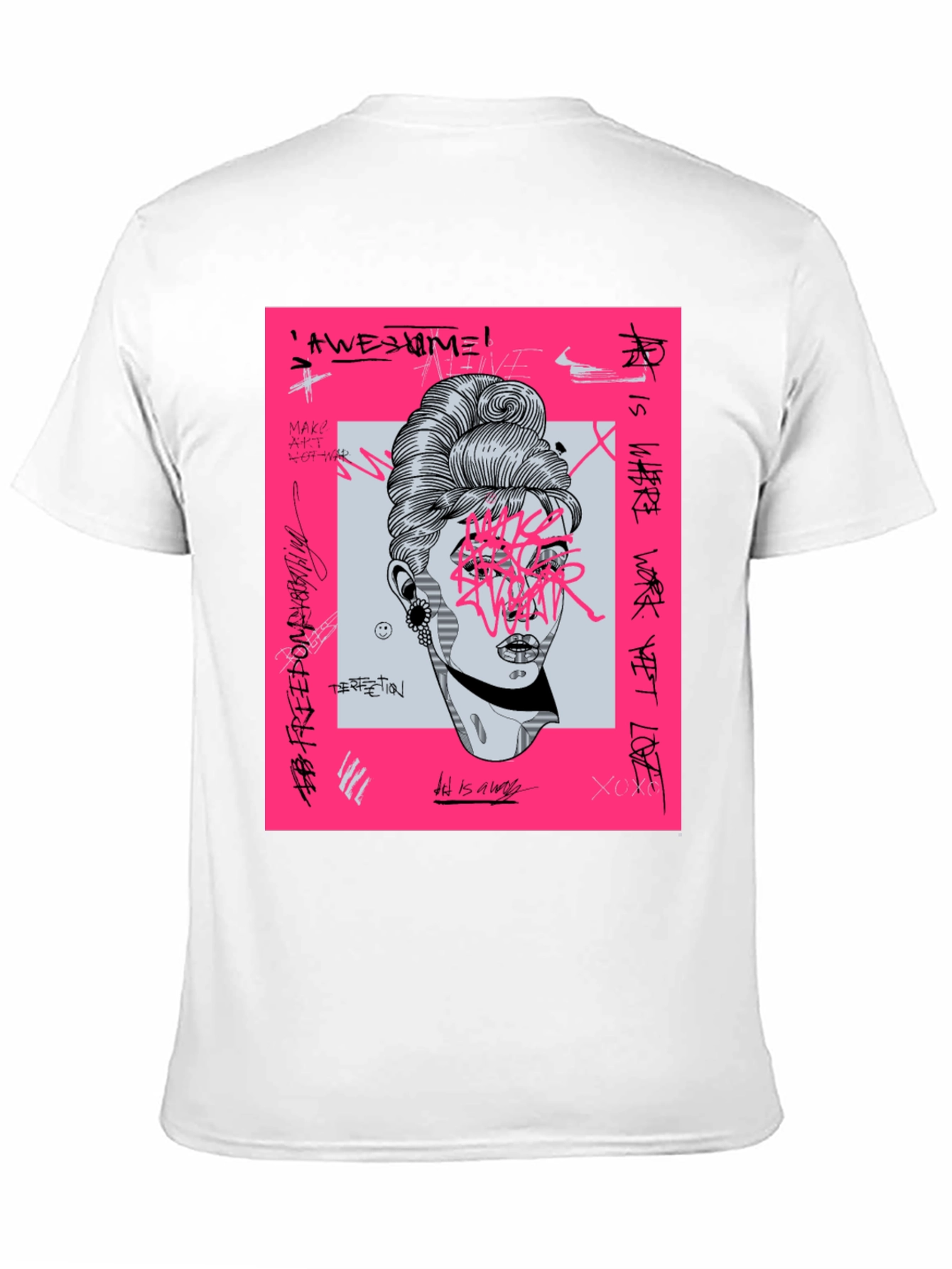 Edgy Graphic Tee - Black T-Shirt with Artistic Print