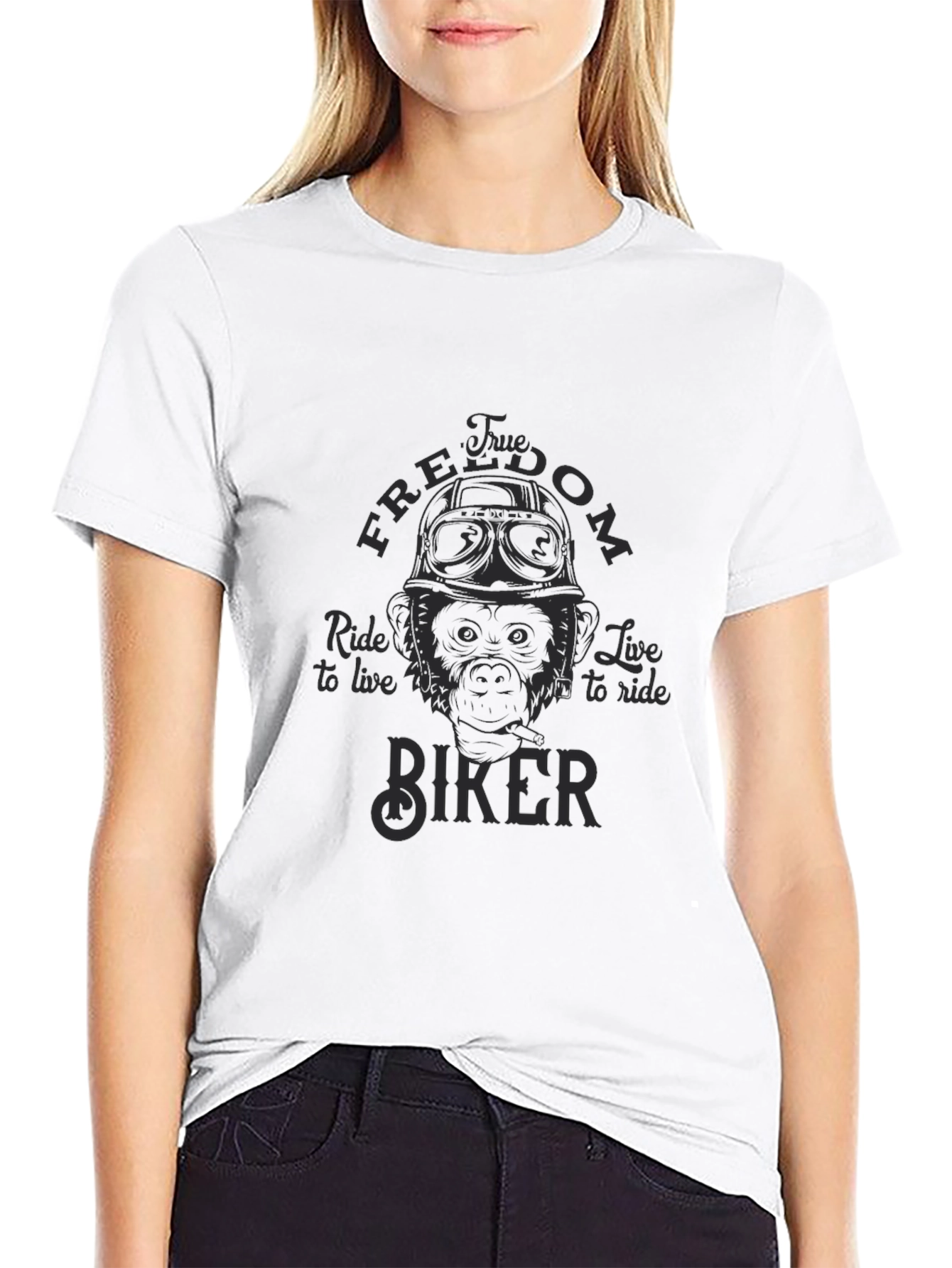 Biker Monkey Graphic T-Shirt - Ride to Live