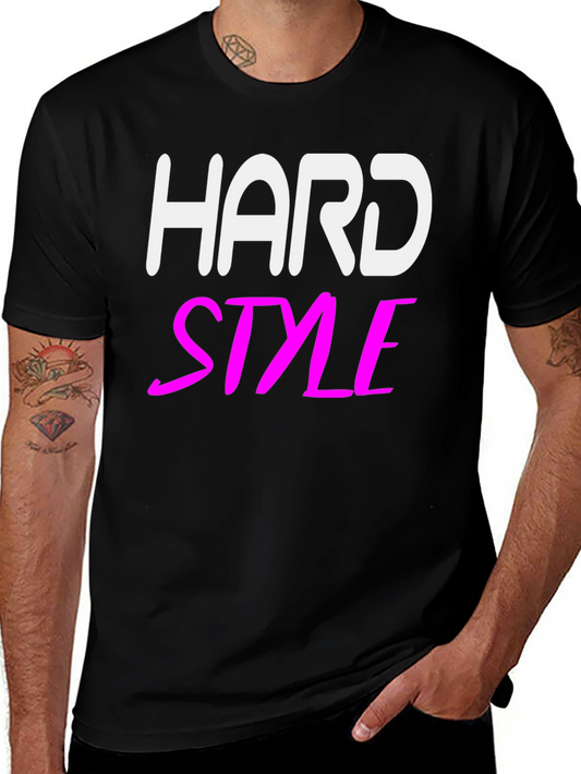 Hard Style Graphic Tee - Black Cotton T-Shirt
