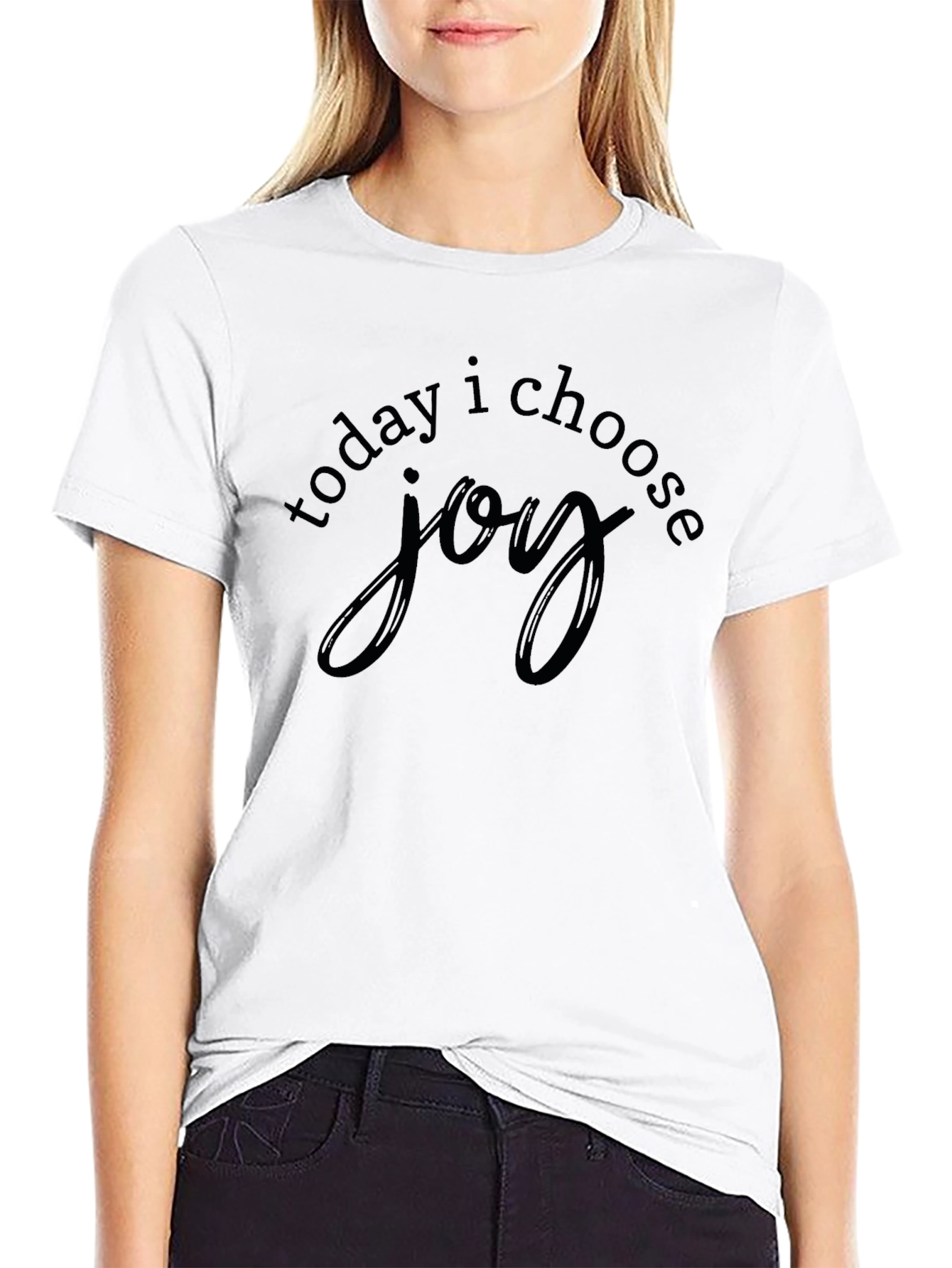 Today I Choose Joy Black Graphic Tee
