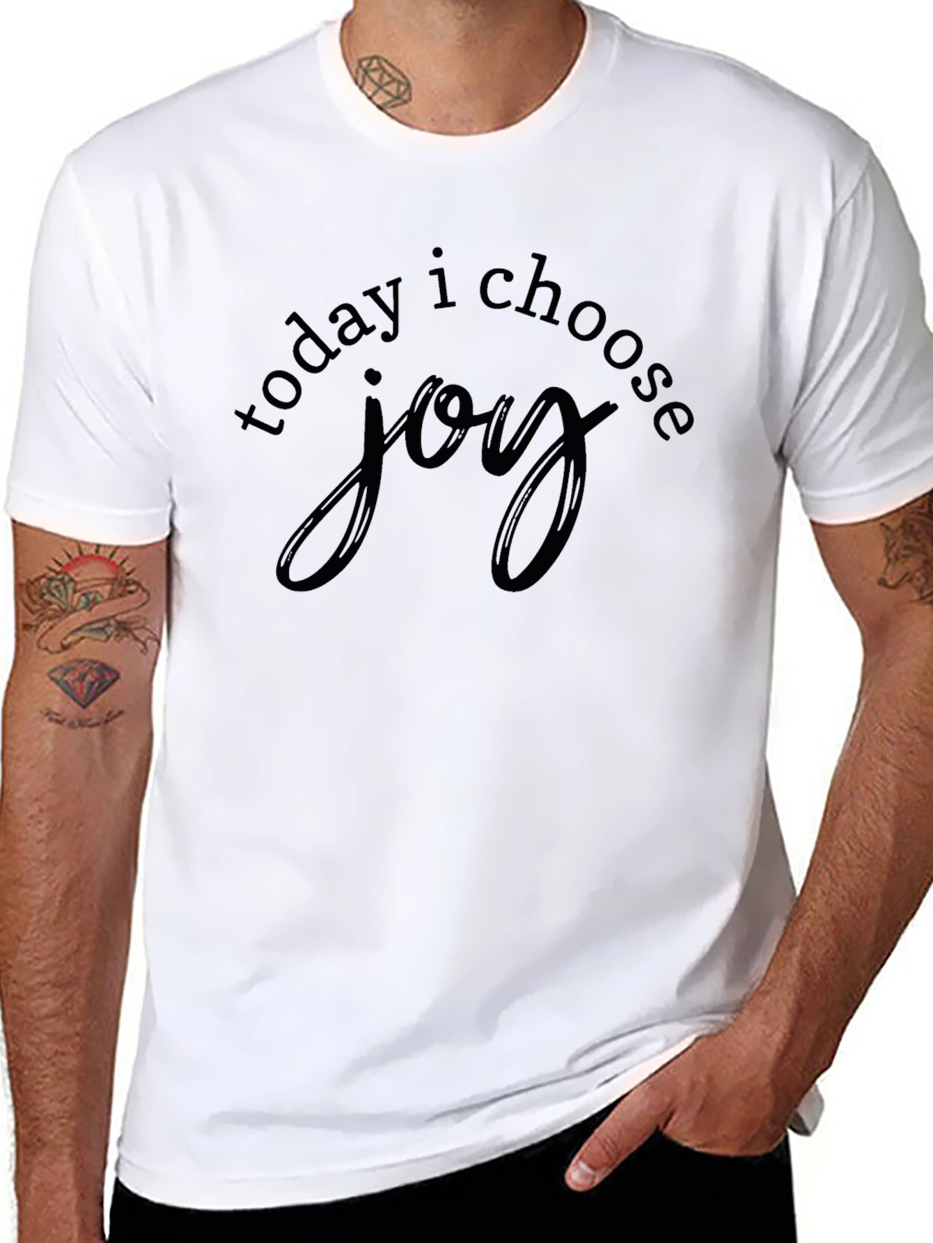 Today I Choose Joy Black Graphic Tee