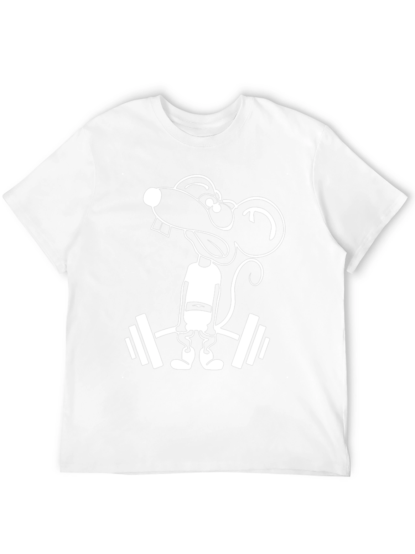 Funny Lifting Mouse Graphic T-Shirt