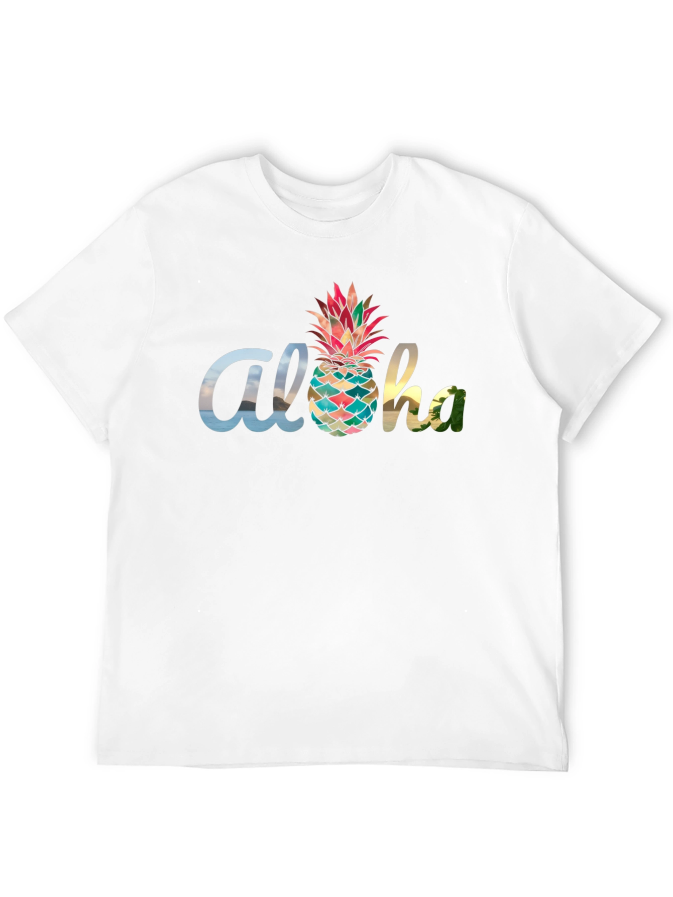 Aloha Pineapple Graphic Black T-Shirt