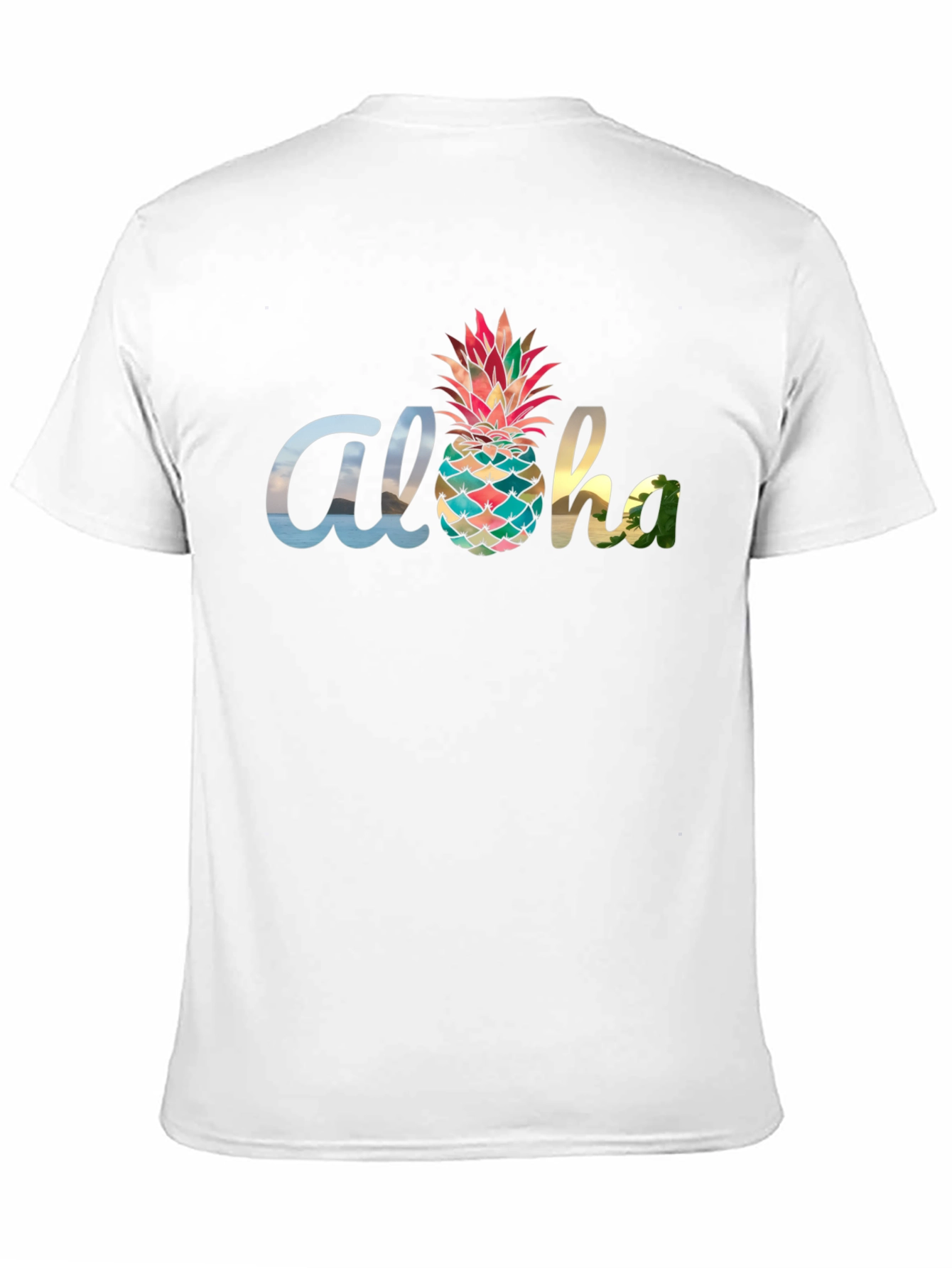 Aloha Pineapple Graphic Black T-Shirt