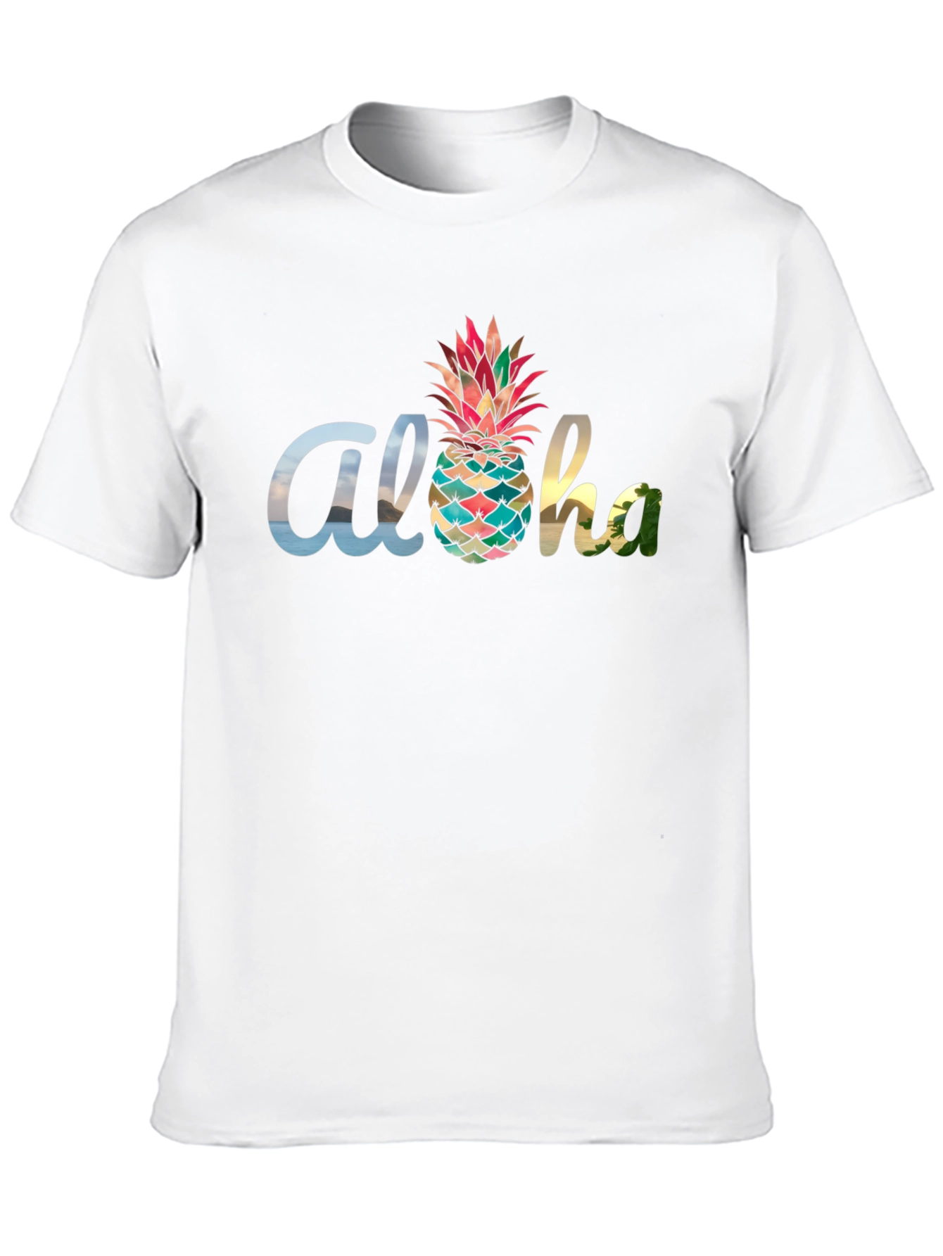 Aloha Pineapple Graphic Black T-Shirt