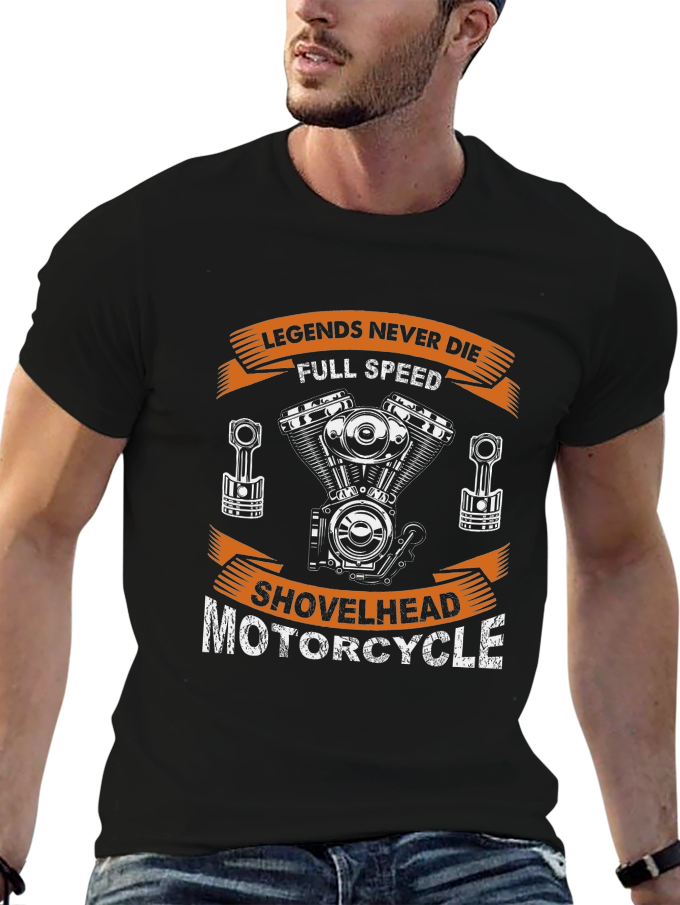 Legends Never Die Motorcycle Shovelhead T-Shirt