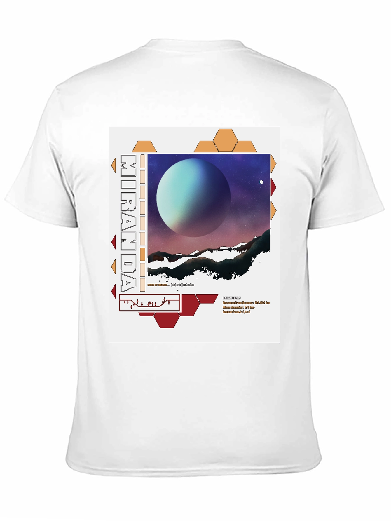 Miranda Planet Graphic T-Shirt - Sci-Fi Space Tee