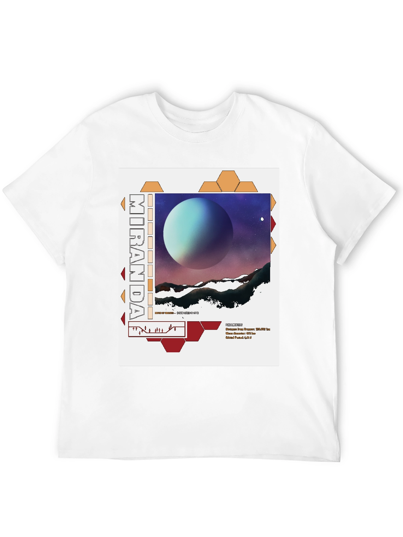 Miranda Planet Graphic T-Shirt - Sci-Fi Space Tee