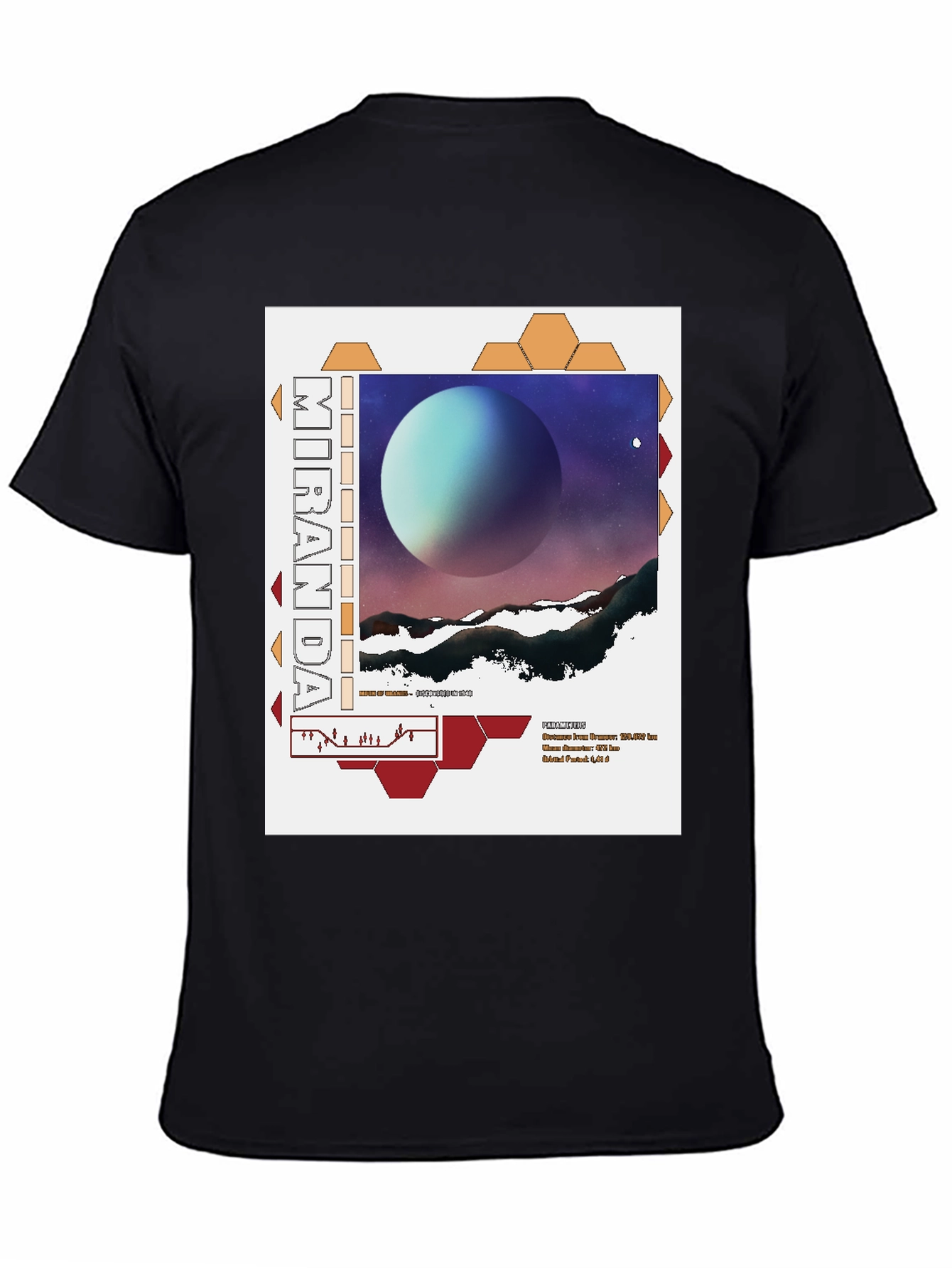 Miranda Planet Graphic T-Shirt - Sci-Fi Space Tee