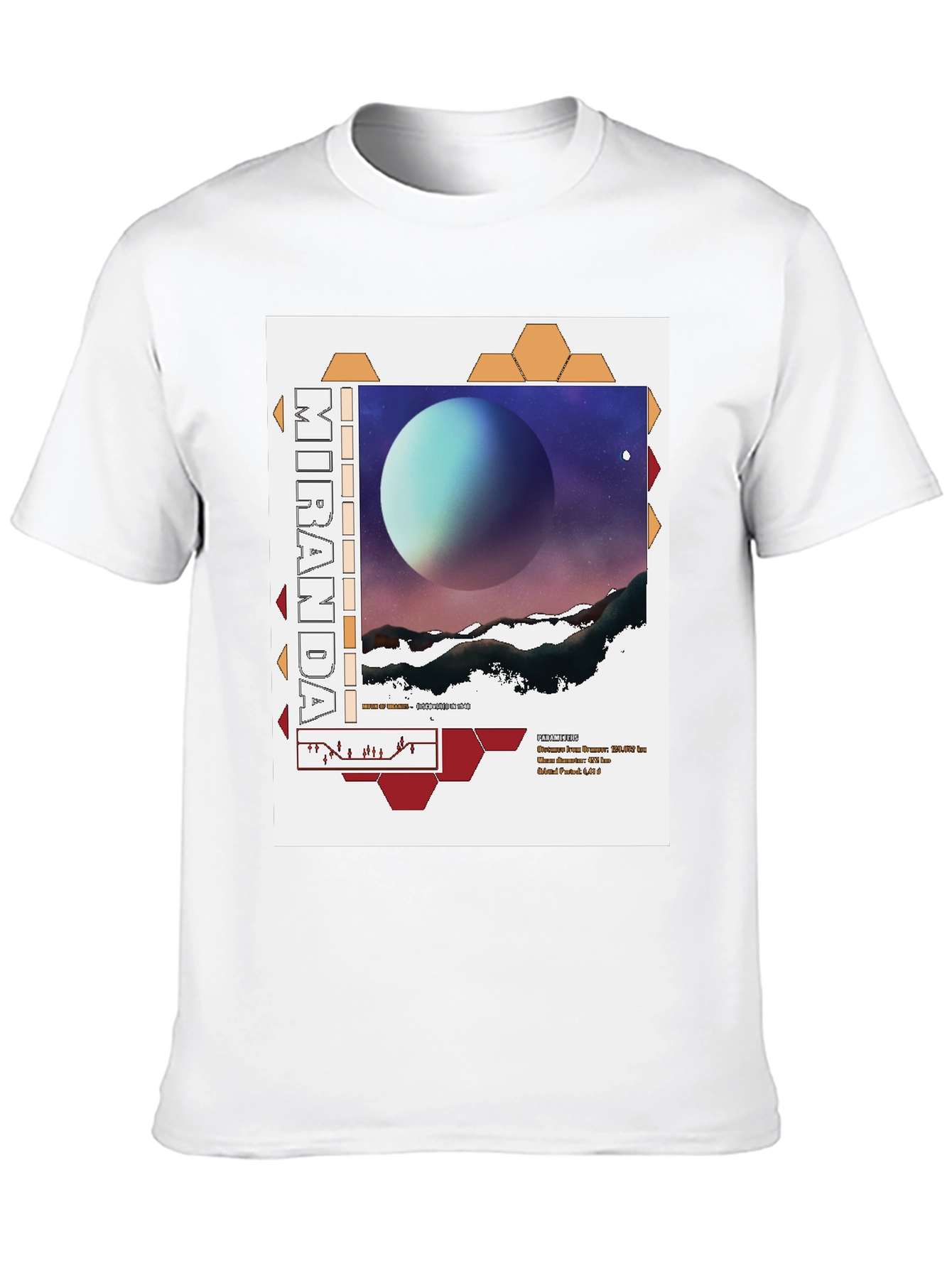 Miranda Planet Graphic T-Shirt - Sci-Fi Space Tee