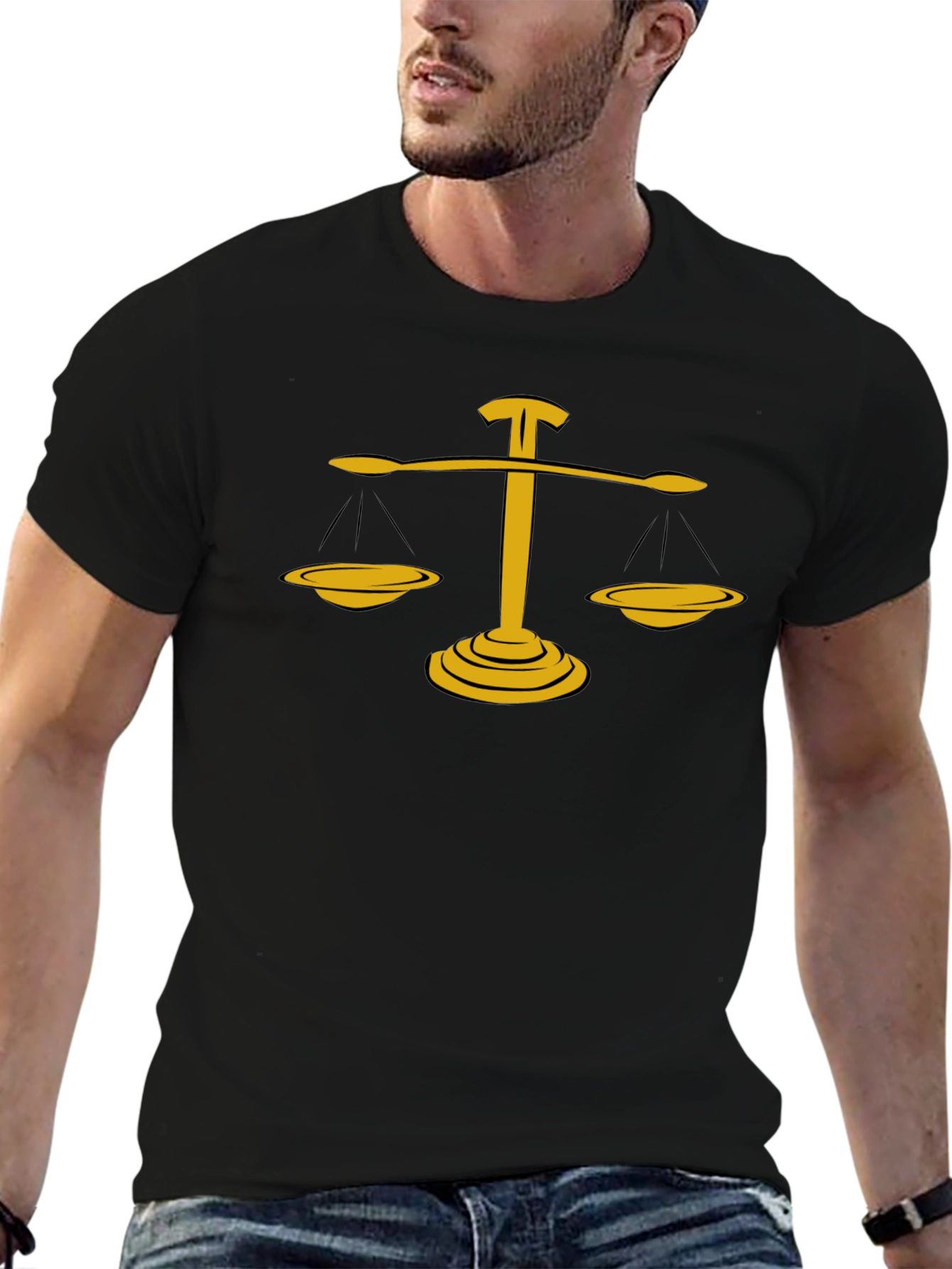 Scales of Justice Graphic Tee - Black