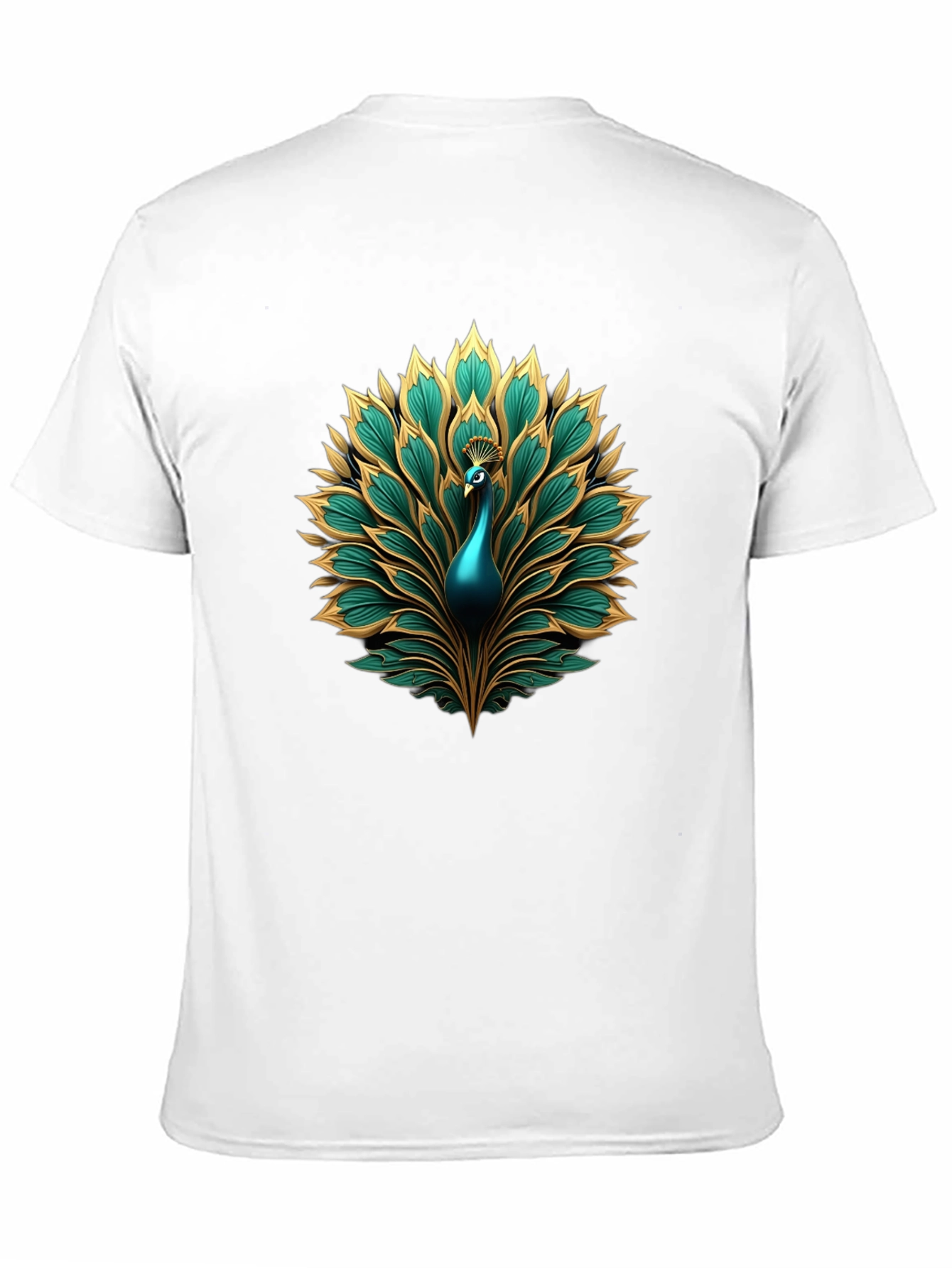 Peacock Graphic T-Shirt - Stylish Crew Neck Tee