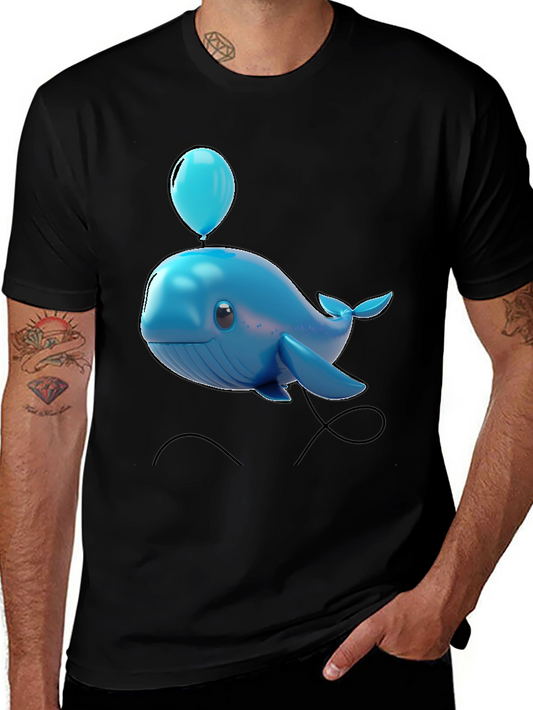 Blue Whale Balloon Graphic Tee